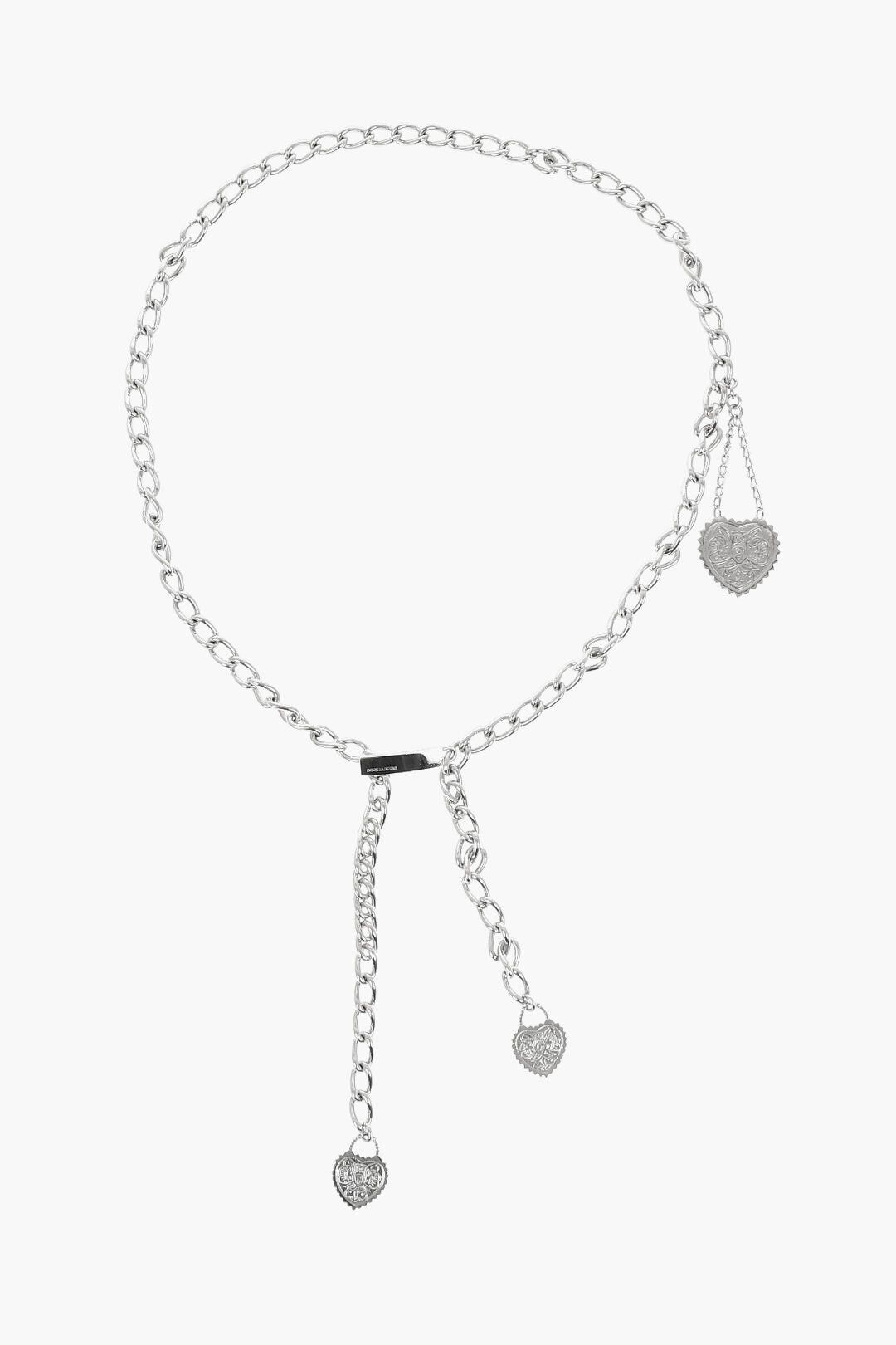 Dsquared2 Chain Belt with Heart-Shaped Pendant Size ONE SIZE - 1 Thumbnail