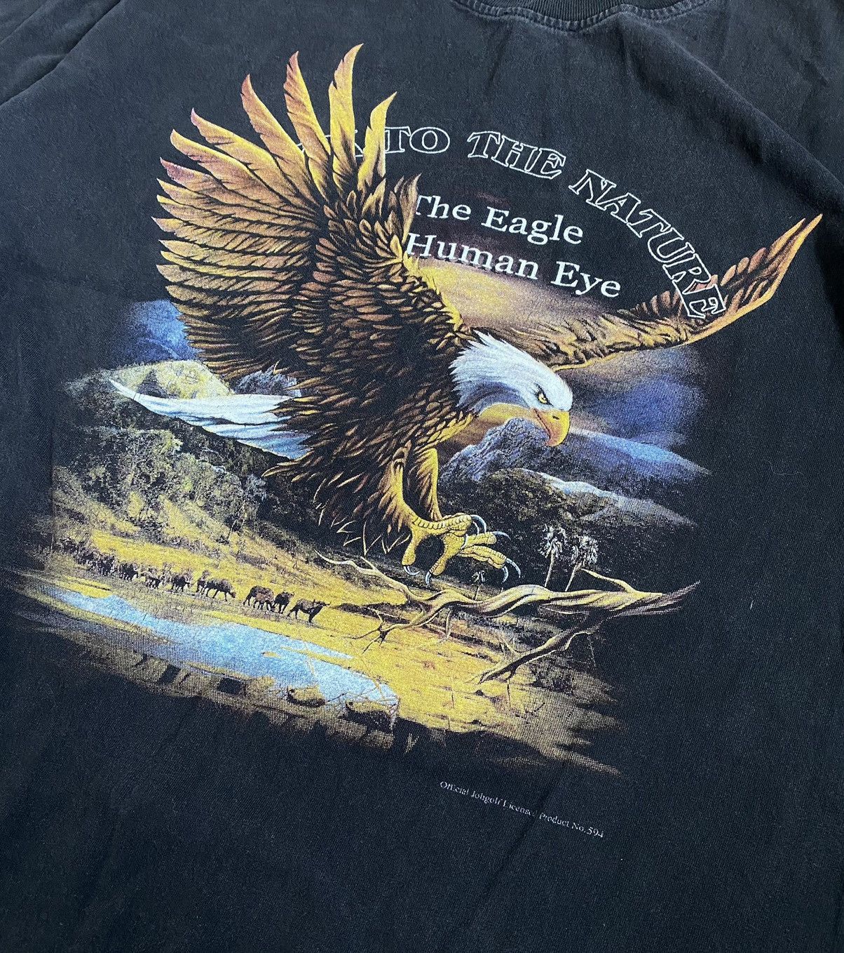 Other Vintage Joligolf American Eagle Human Eye Animal T Shirt Size US L / EU 52-54 / 3 - 4 Thumbnail