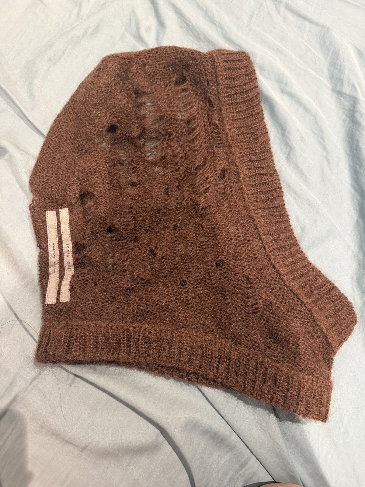 Rick Owens Distressed Mohair Knit Sweater