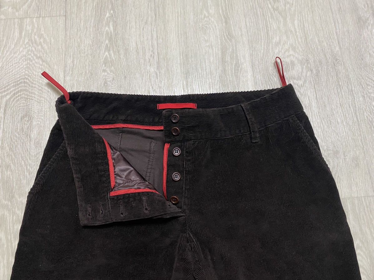 Prada Vintage Prada Linea Rossa Brown Corduroy Velvet Loose Pants Size 30" / US 8 / IT 44 - 11 Thumbnail
