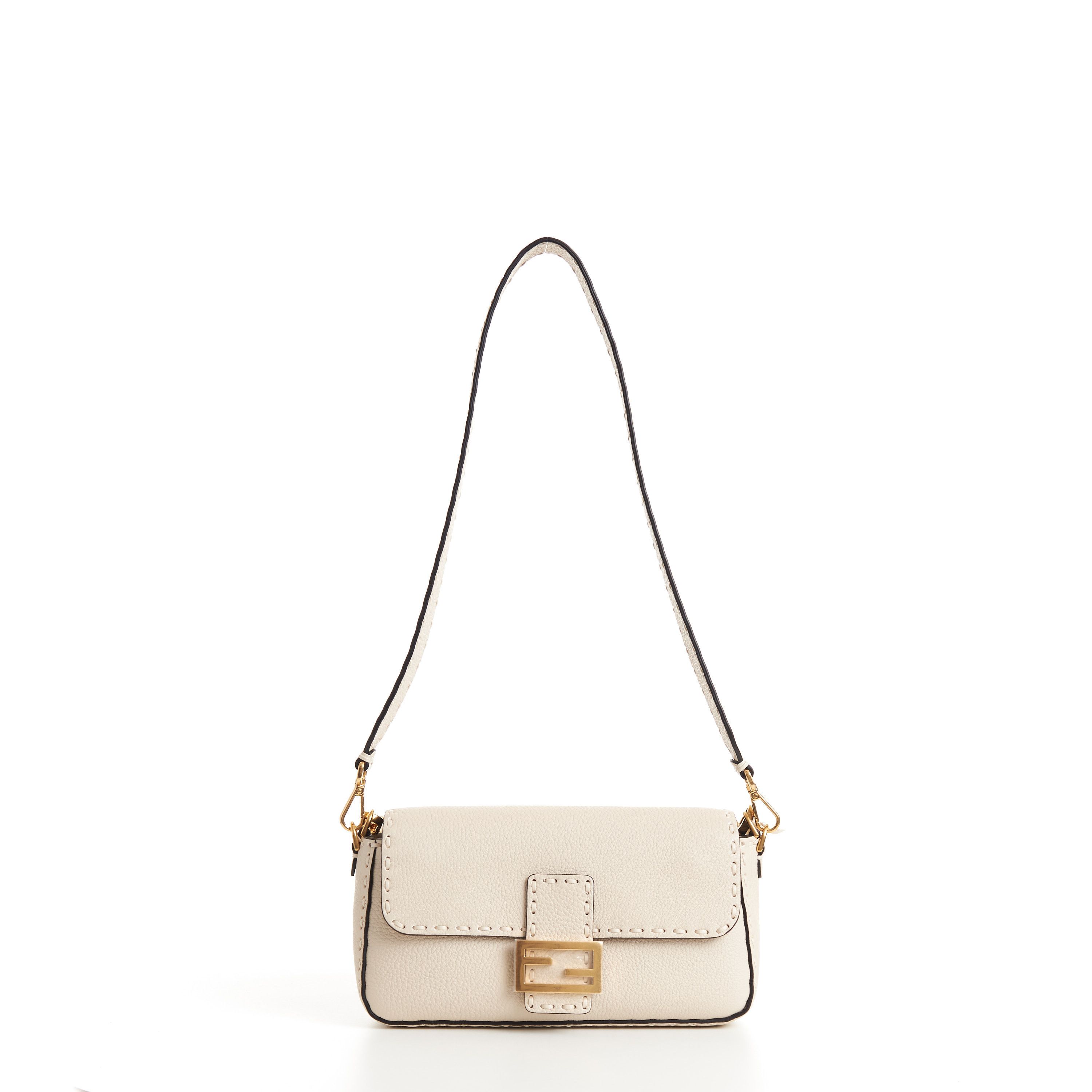 Fendi Baguette - Camellia Selleria Bag With Oversize Topstitching Size ONE SIZE - 1 Thumbnail