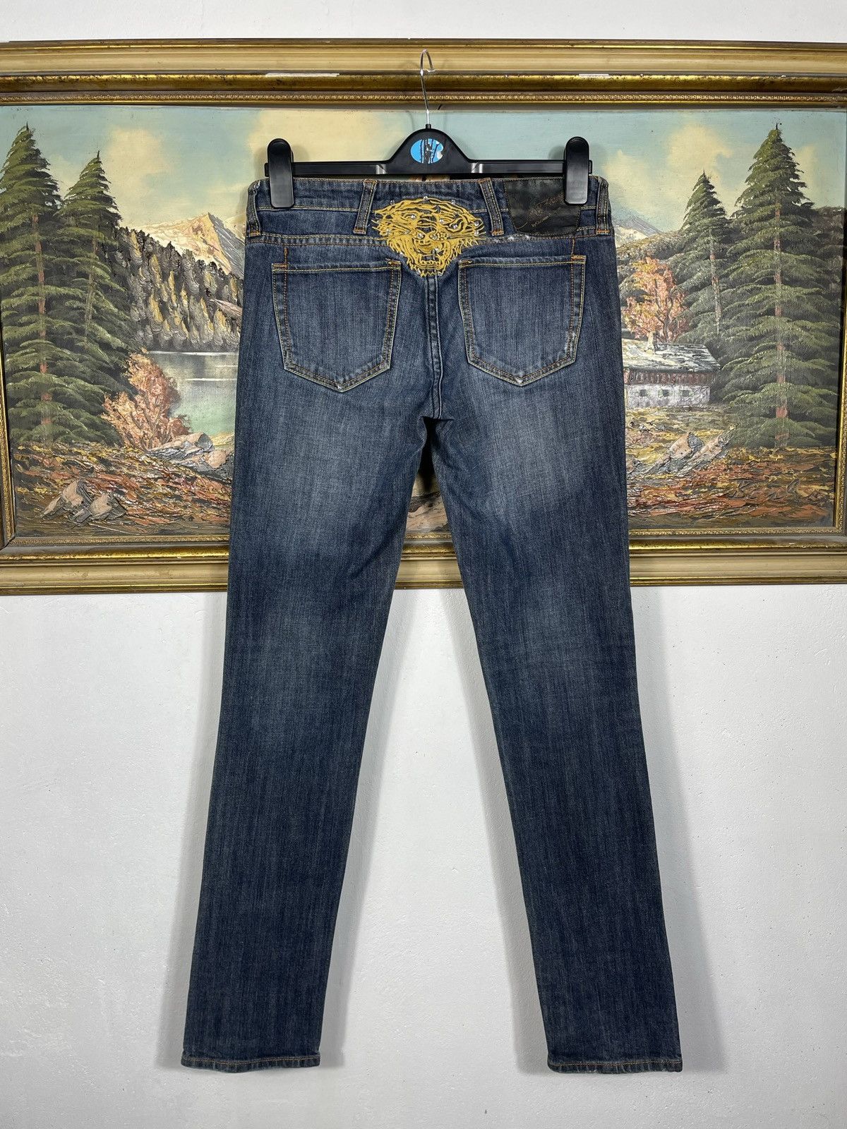 Ed Hardy × Vintage Ed Hardy Vintage Y2k Denim Trousers Jeans Drip Swag Size 28" / US 6 / IT 42 - 2 Thumbnail