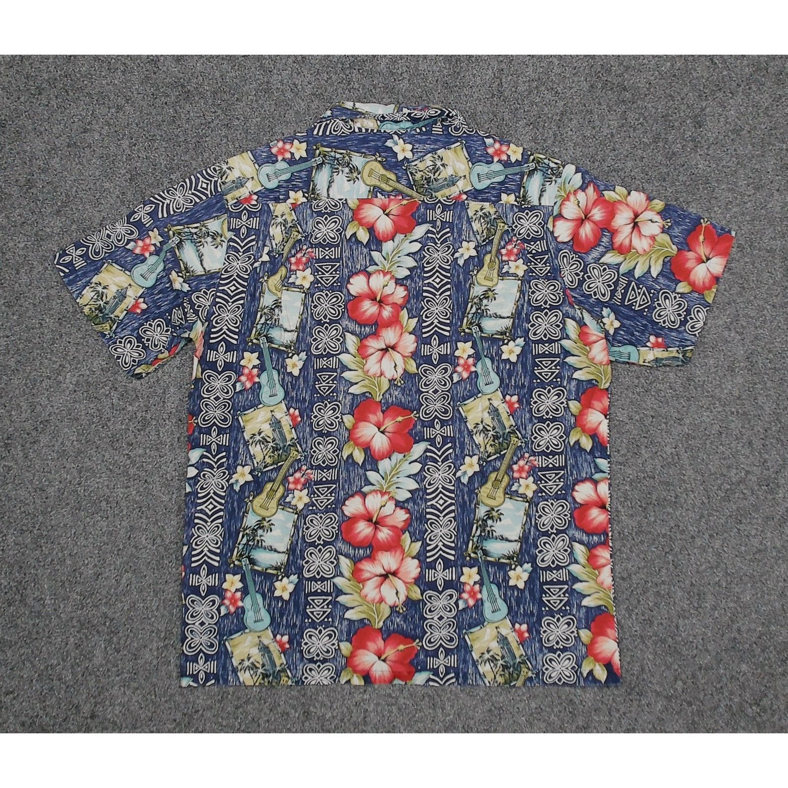 Vintage RJC Vintage 80s Single Stitch Ukulele Hawaiian Shirt Size US M / EU 48-50 / 2 - 5 Thumbnail
