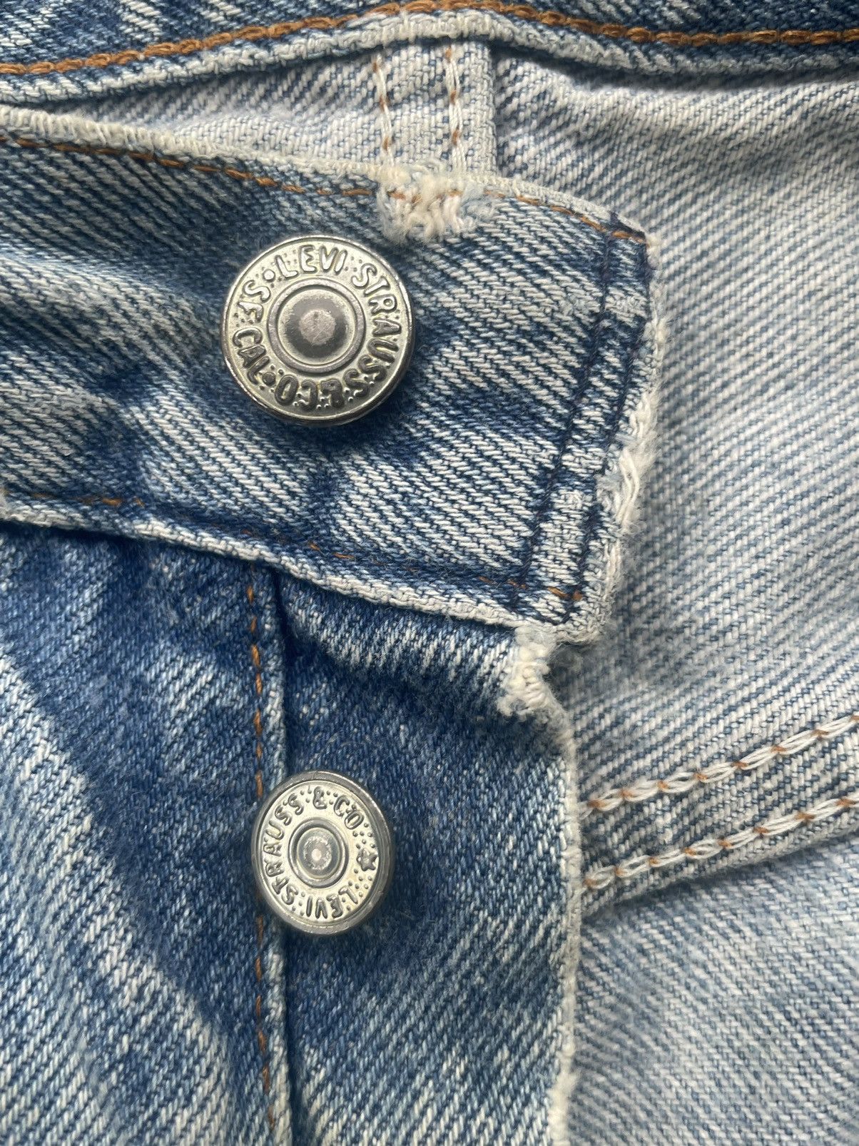 Levi's Vintage 80’s Levis 501 e Usa Distresed Denim Size US 29 - 24 Thumbnail
