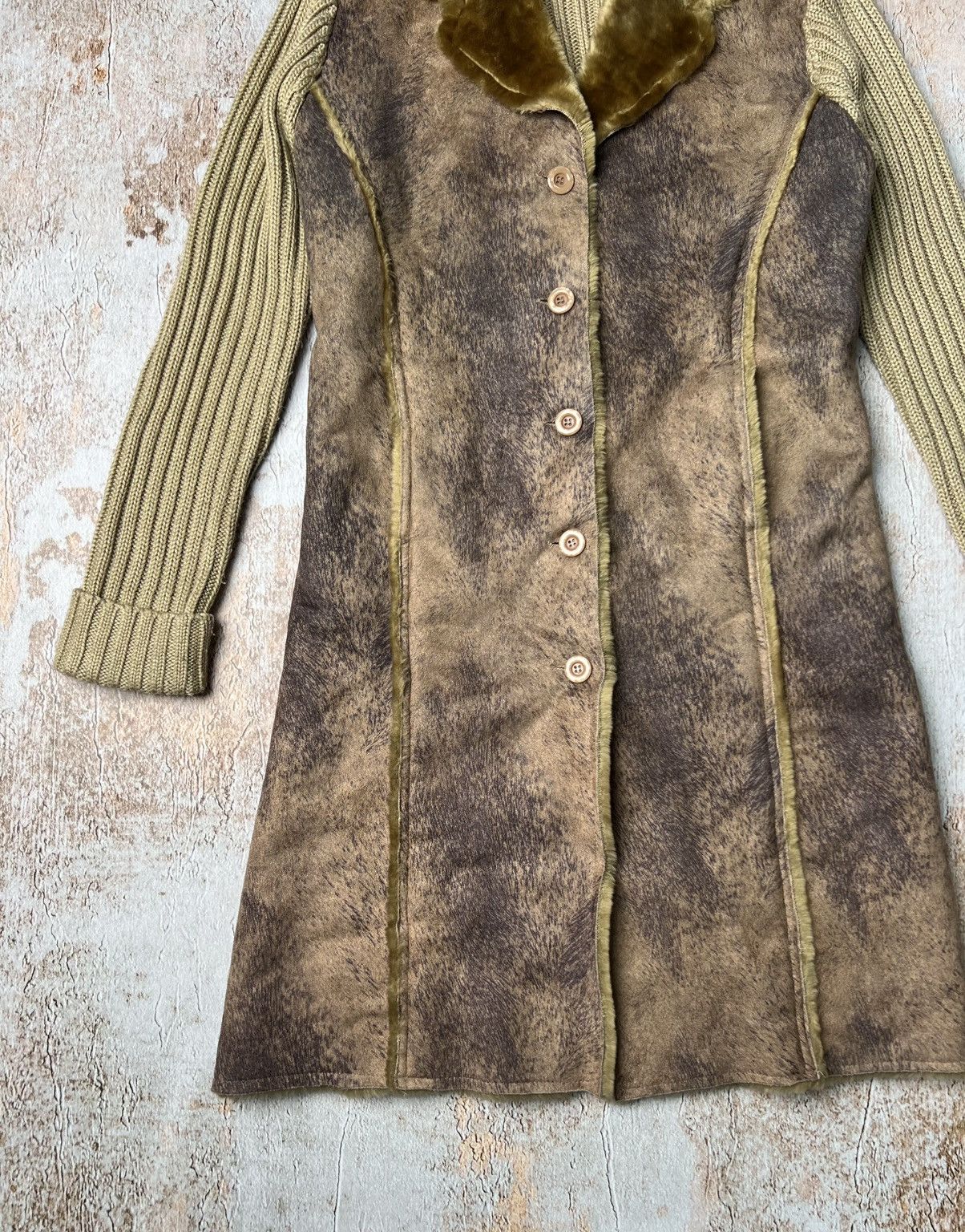 Vintage Vintage hybrid cotton/faux fur long coat Size S / US 4 / IT 40 - 2 Thumbnail