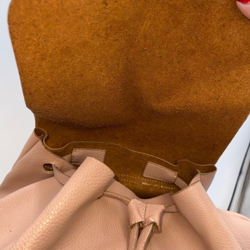 Zara Zara Faux Soft Leather Blush Boho Backpack **SEE PHOTOS AND DESCRIPTION Size ONE SIZE - 3 Thumbnail
