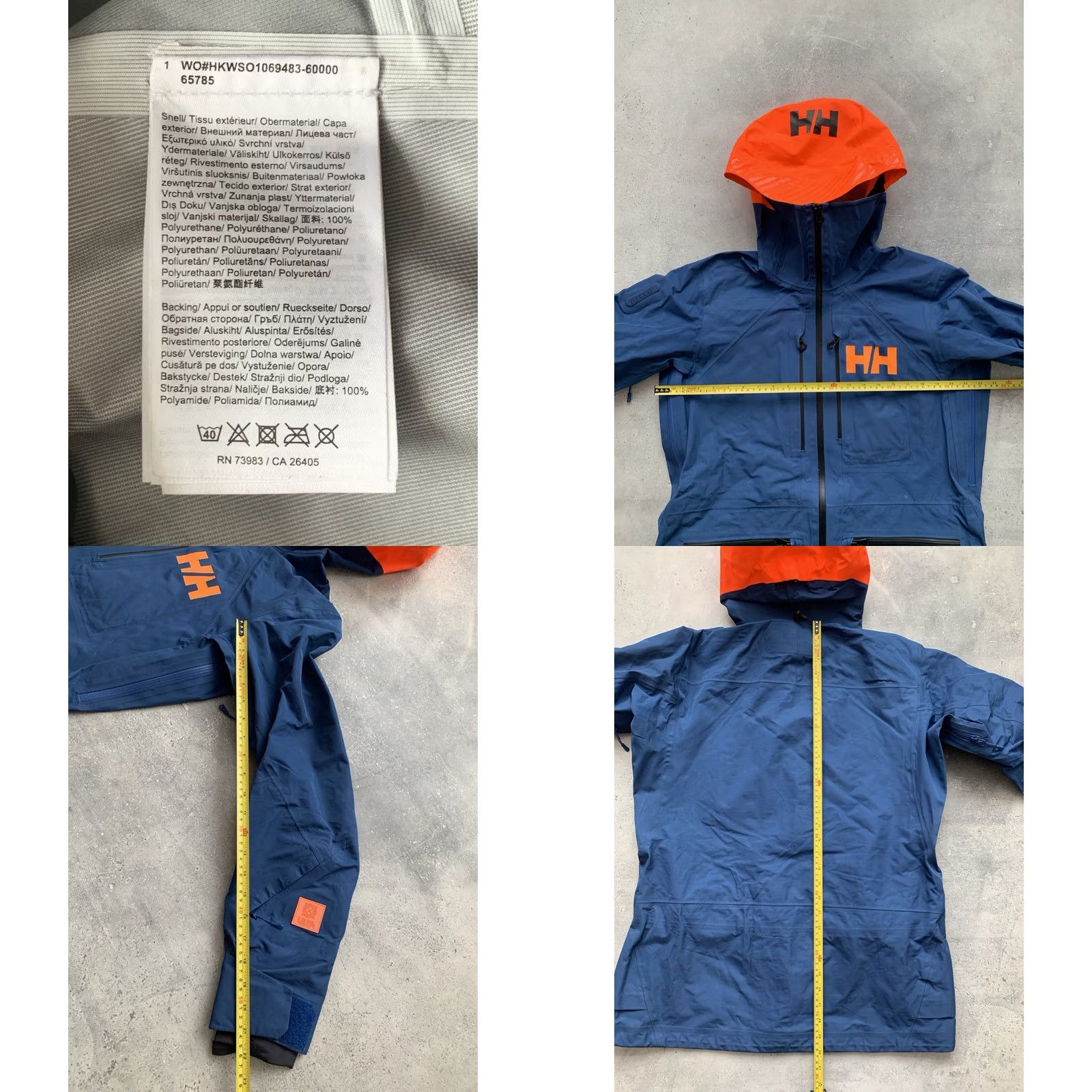 Helly Hansen ELEVATION INFINITY 2.0 3L HELLY HANSEN Jacket Ski Men’s S Blue Windbreaker Full Zip Size US S / EU 44-46 / 1 - 9 Thumbnail