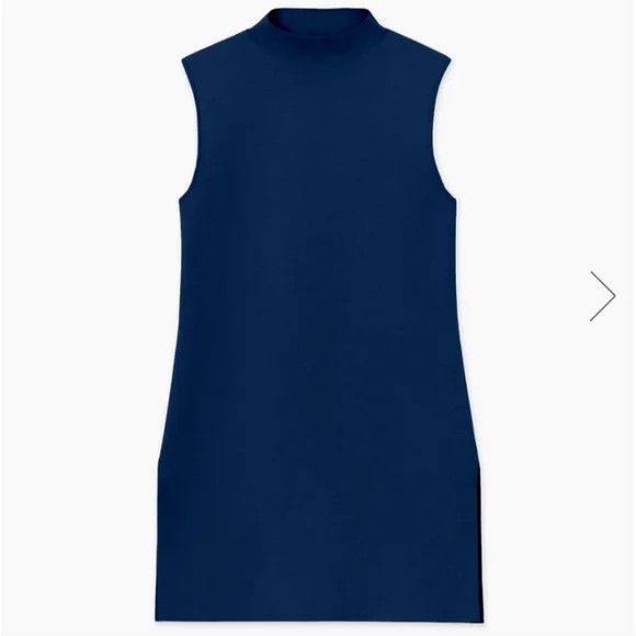 Lafayette 148 LAFAYETTE 148 Responsible Matte Crepe Mockneck Tunic-Lido Bl Size L / US 10 / IT 46 - 3 Thumbnail