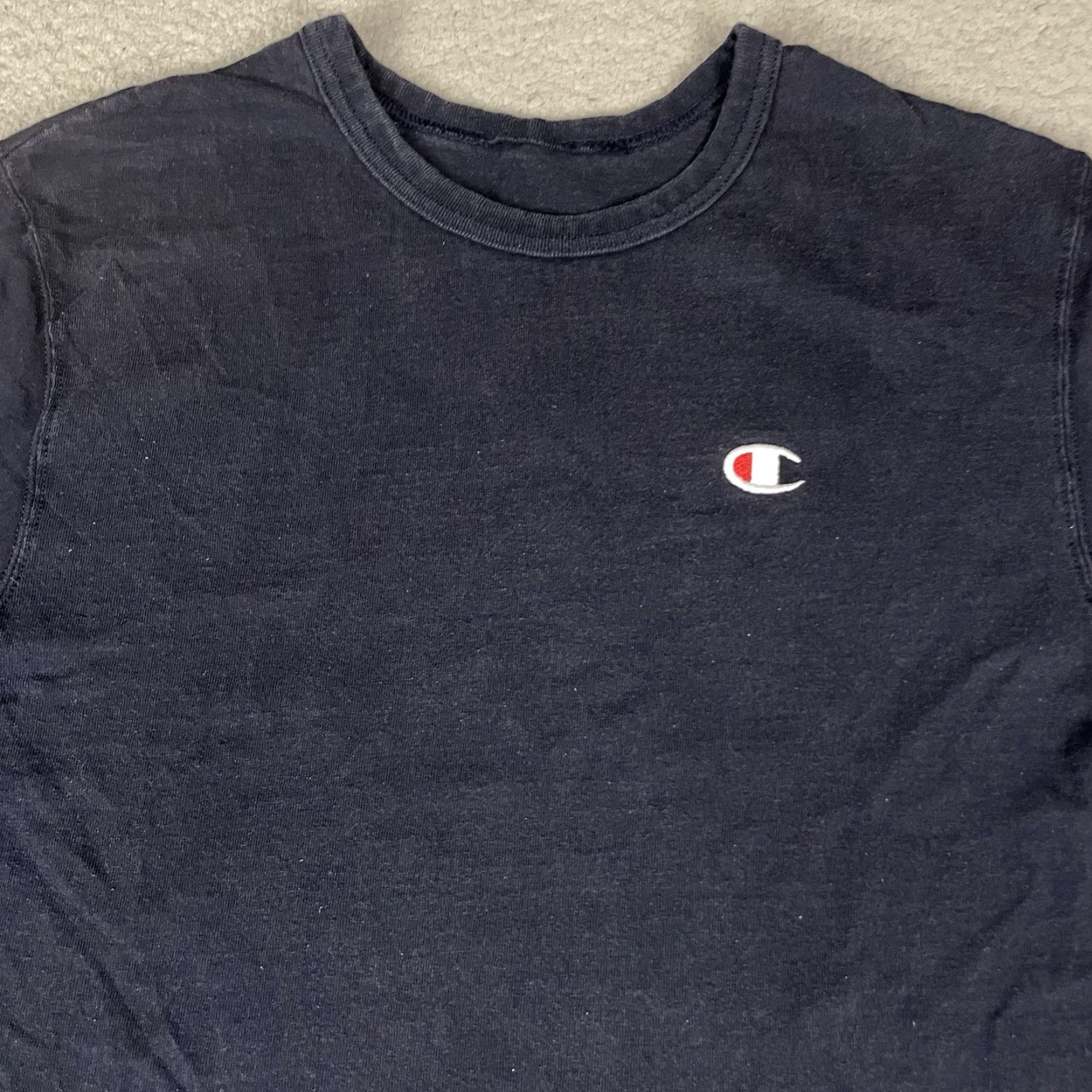 Champion Champion Shirt Mens Medium Black Crew Neck Short Sleeve Embroidered Logo Patch M - T-Shirt - Regular - Cotton - 100% - Men Size US M / EU 48-50 / 2 - 2 Thumbnail