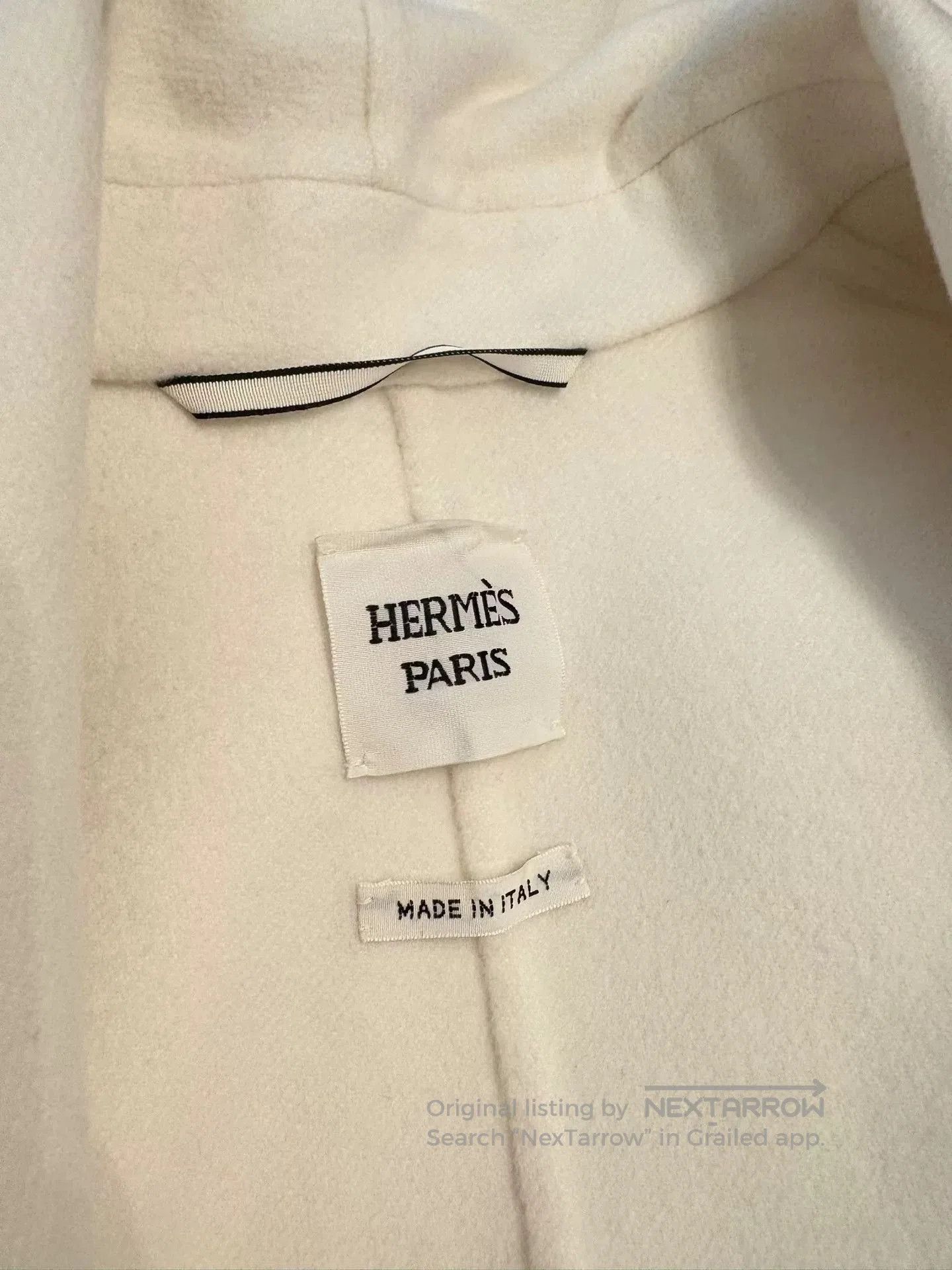 Hermes Hermes Cream Belted Coat Size 34. Size US XXS / EU 40 - 5 Thumbnail