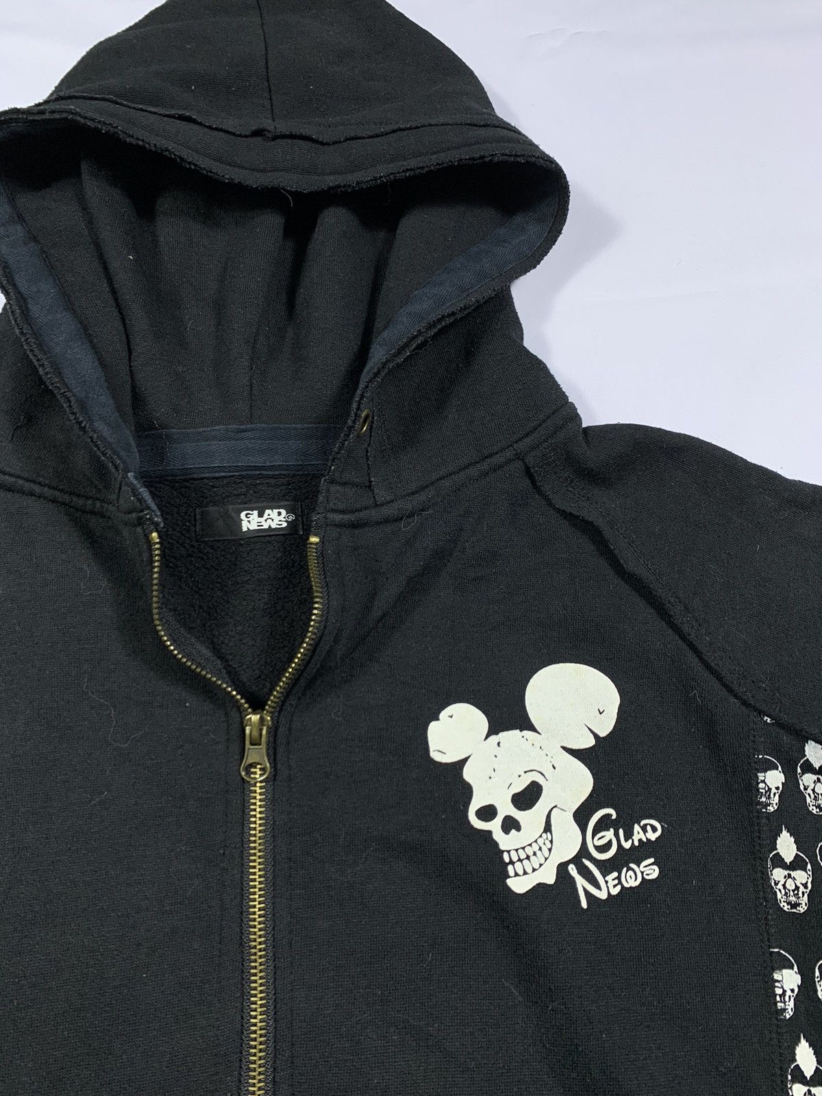 If Six Was Nine DISTRESSED ZIPPER HOODIE PUNK SKULL LGB STYLE Size US M / EU 48-50 / 2 - 4 Thumbnail