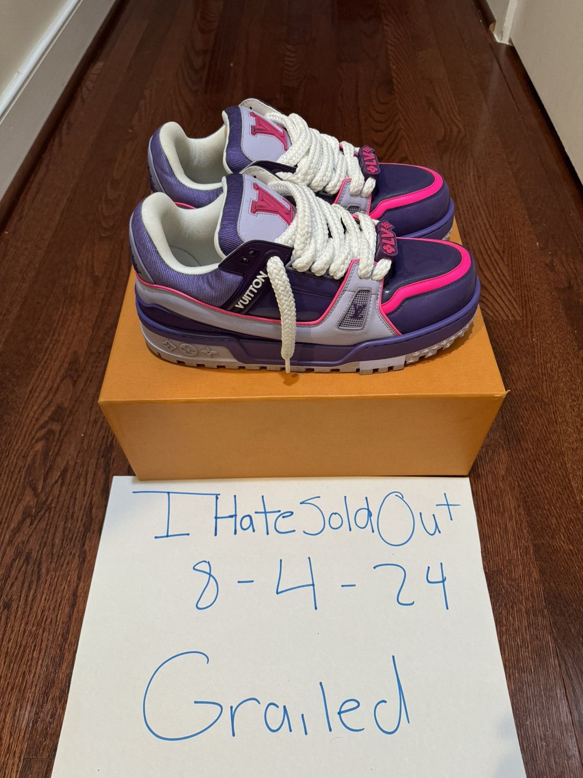 Louis Vuitton Louis Vuitton Trainers Maxi Violet Purple Pink Size US 11 / EU 44 - 5 Thumbnail