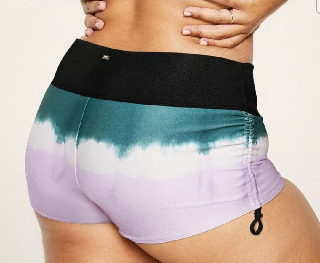Pink VICTORIAS SECRET PINK ACTIVE SHORTIE SHORTS TO SWIM SHORTS Size 23" - 2 Thumbnail