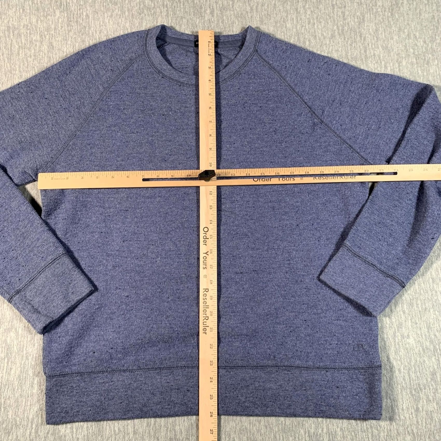 Banana Republic Banana Republic Sweatshirt Men L Blue Heather Raglan Crew Neck Thermal Knit Pullover Regular Cotton Polyester Raglan Sleeves Size US L / EU 52-54 / 3 - 5 Thumbnail