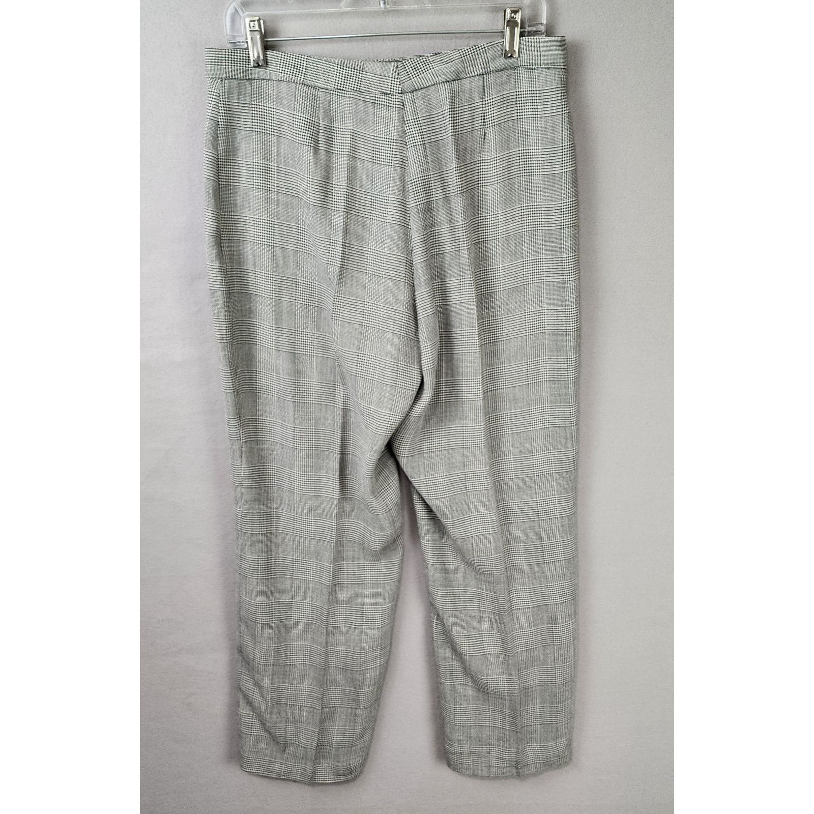 Other Yumi Mazao Trousers Women 12 Straight Leg Herringbone Gray Size 34" / US 12 / IT 48 - 2 Thumbnail