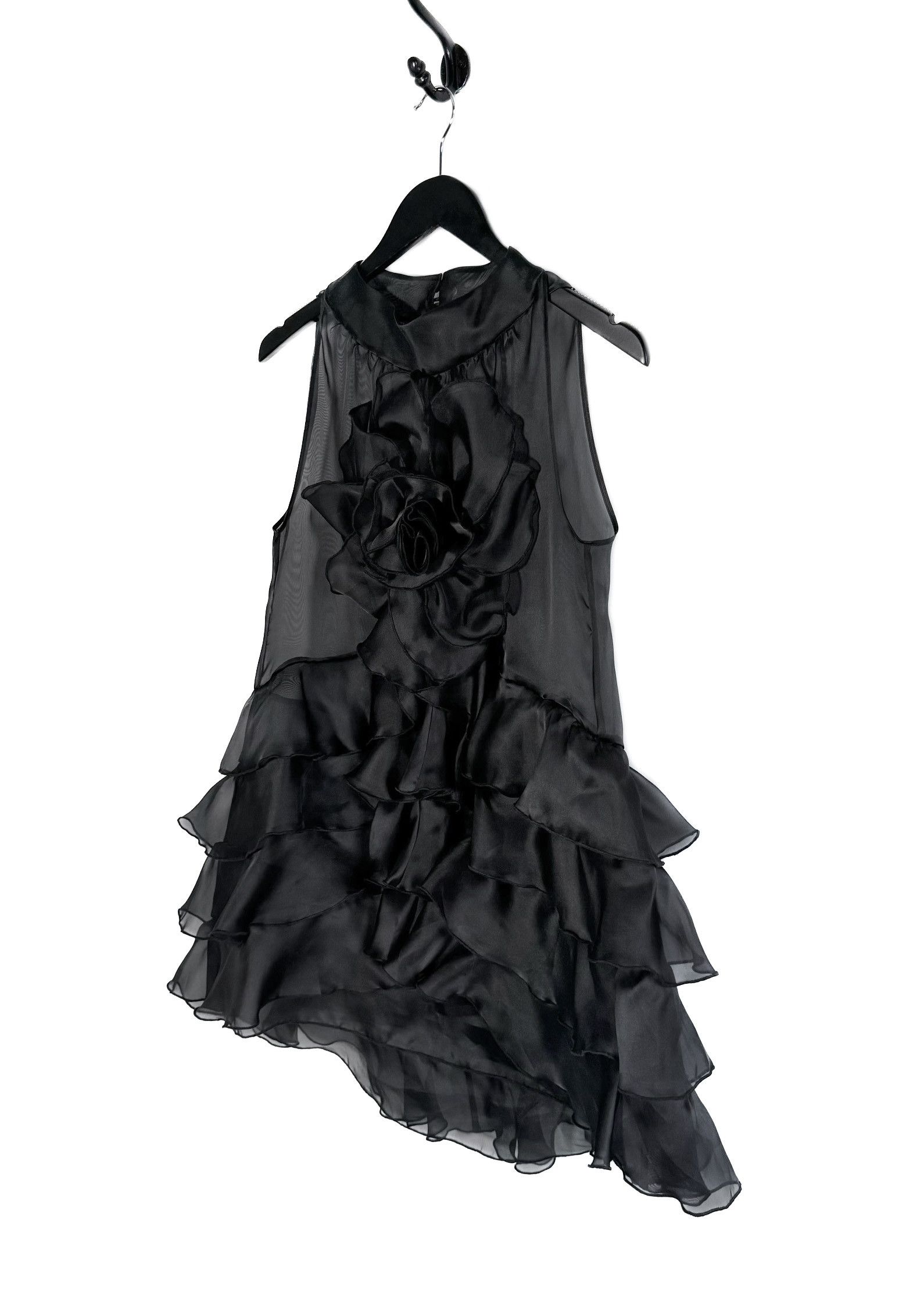 Other Anne Fontaine Black Silk Layered Sleeveless Aubrey Top Size L / US 10 / IT 46 - 2 Thumbnail