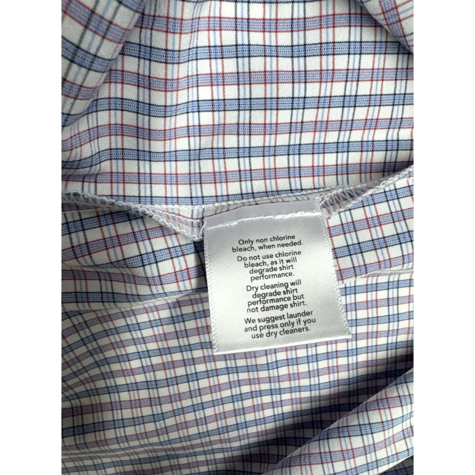 Mizzen+Main Mizzen+Main Leeward Shirt Mens M Blue Pink Plaid Slim Fit Button-Up Long Sleeve Collared Breathing Stretch Workwear Business Size 40R - 7 Thumbnail