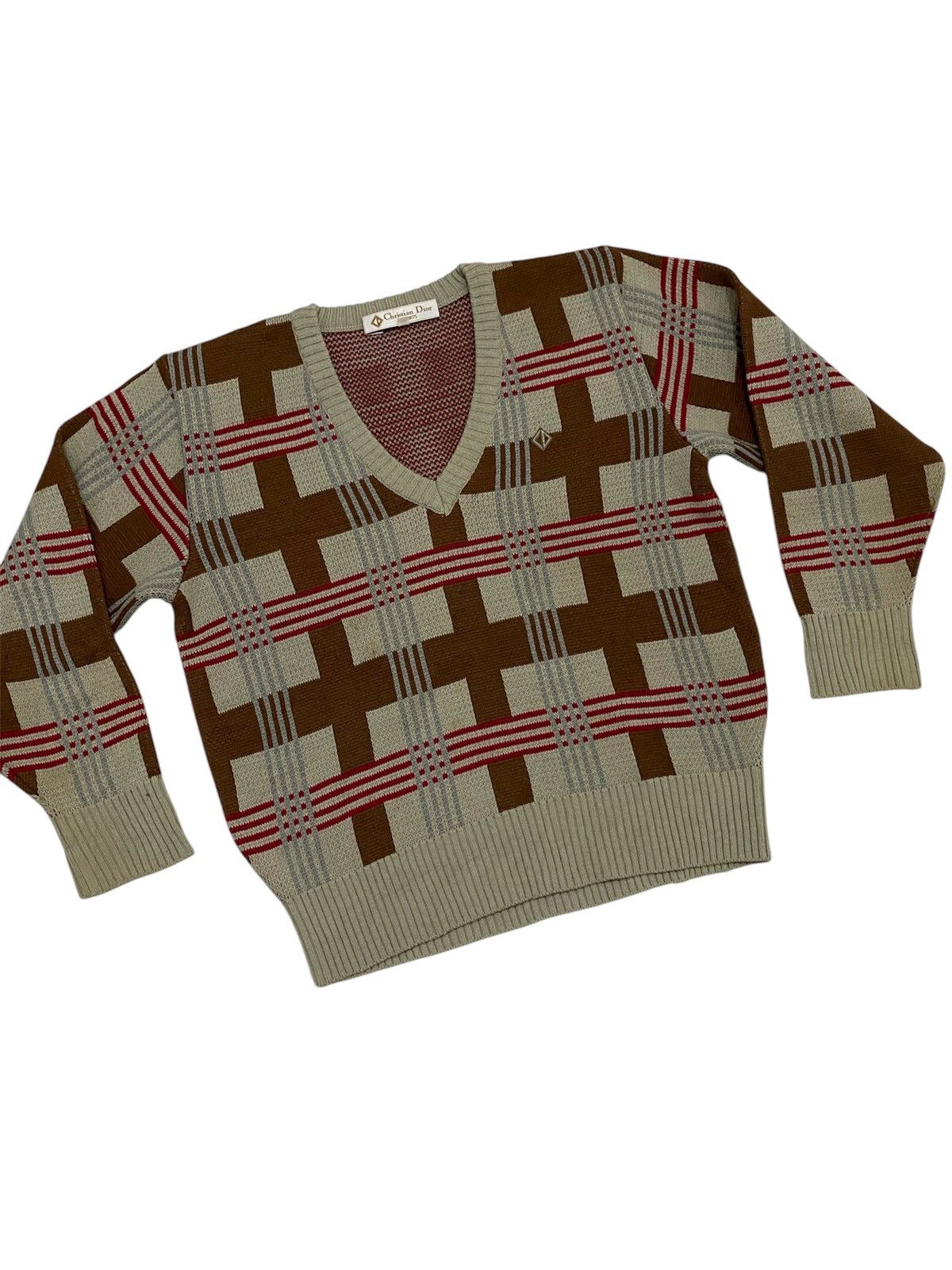 Christian Dior Monsieur 🔥Christian Dior Sports Chekered Sweater Knitwear Size US M / EU 48-50 / 2 - 1 Thumbnail