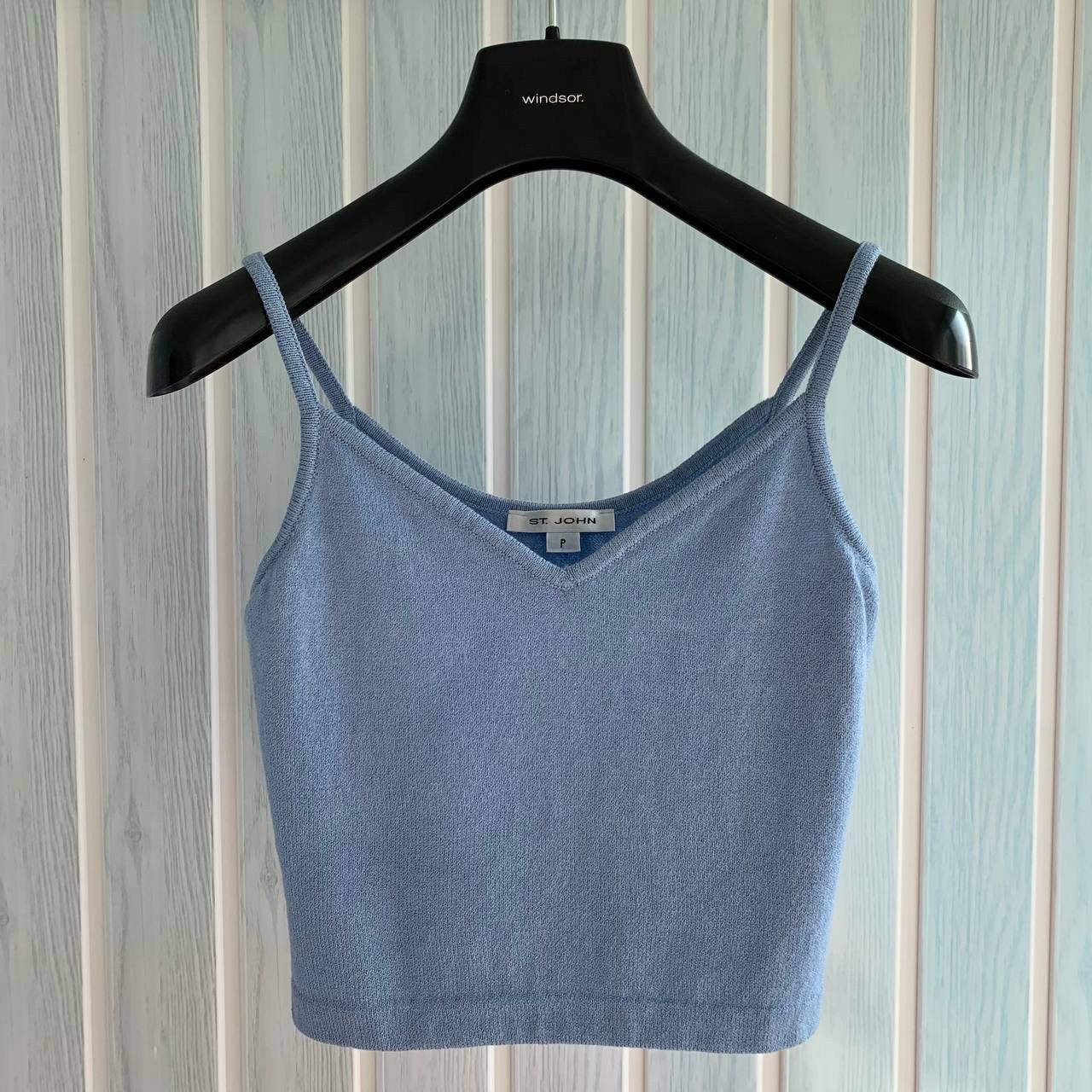 Designer × St. John Vintage St. John USA Women Blue Knit Wool Spaghetti Tank Top Size S / US 4 / IT 40 - 11 Thumbnail