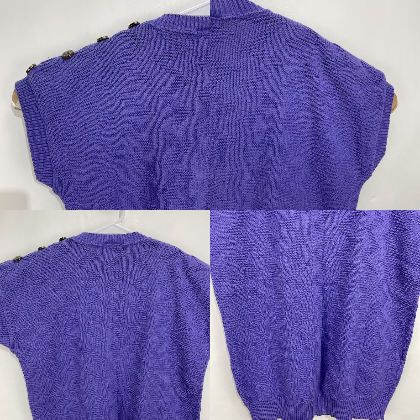 Vintage VINTAGE Lauren Vest Shirt Sleeveless Large Purple USA Knitwear Corp Crew Neck Button Logo 100% Cotton Men’s? No, Women’s? Size L / US 10 / IT 46 - 9 Thumbnail