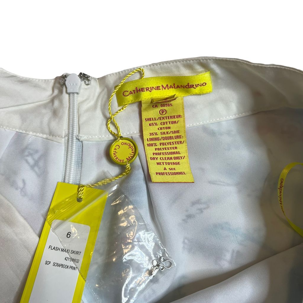 Other NWT Catherine Malandrino Flash Maxi silk blend Skirt. Size 28" / US 6 / IT 42 - 12 Thumbnail