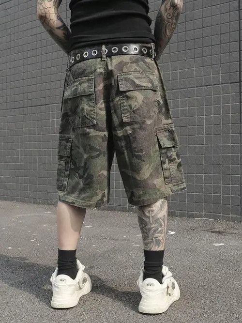 Jean DRIP cargo Camo shorts jorts RETRO Size US 31 - 4 Thumbnail