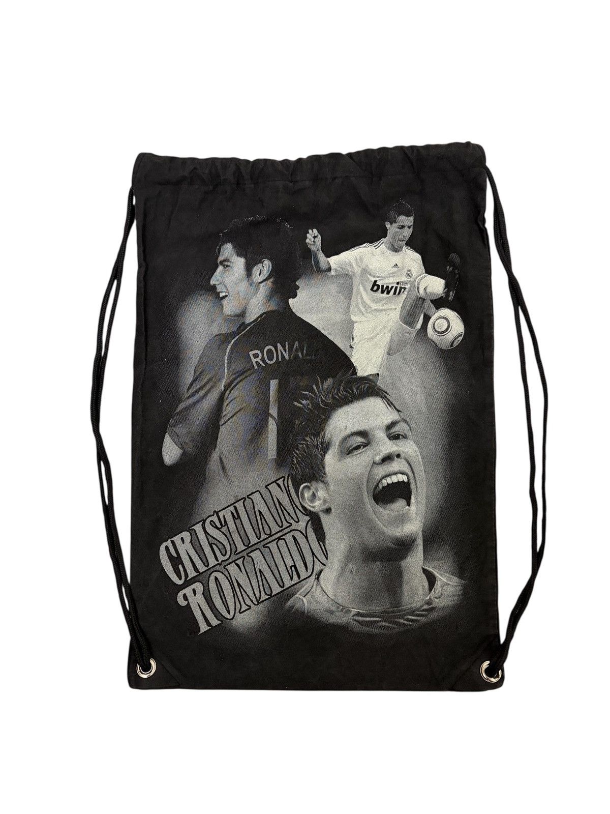 Vintage CR7 🔥 CRISTIANO RONALDO BEAUTY STAR POTRAIT DRAWSTRING BAG Size ONE SIZE - 2 Thumbnail