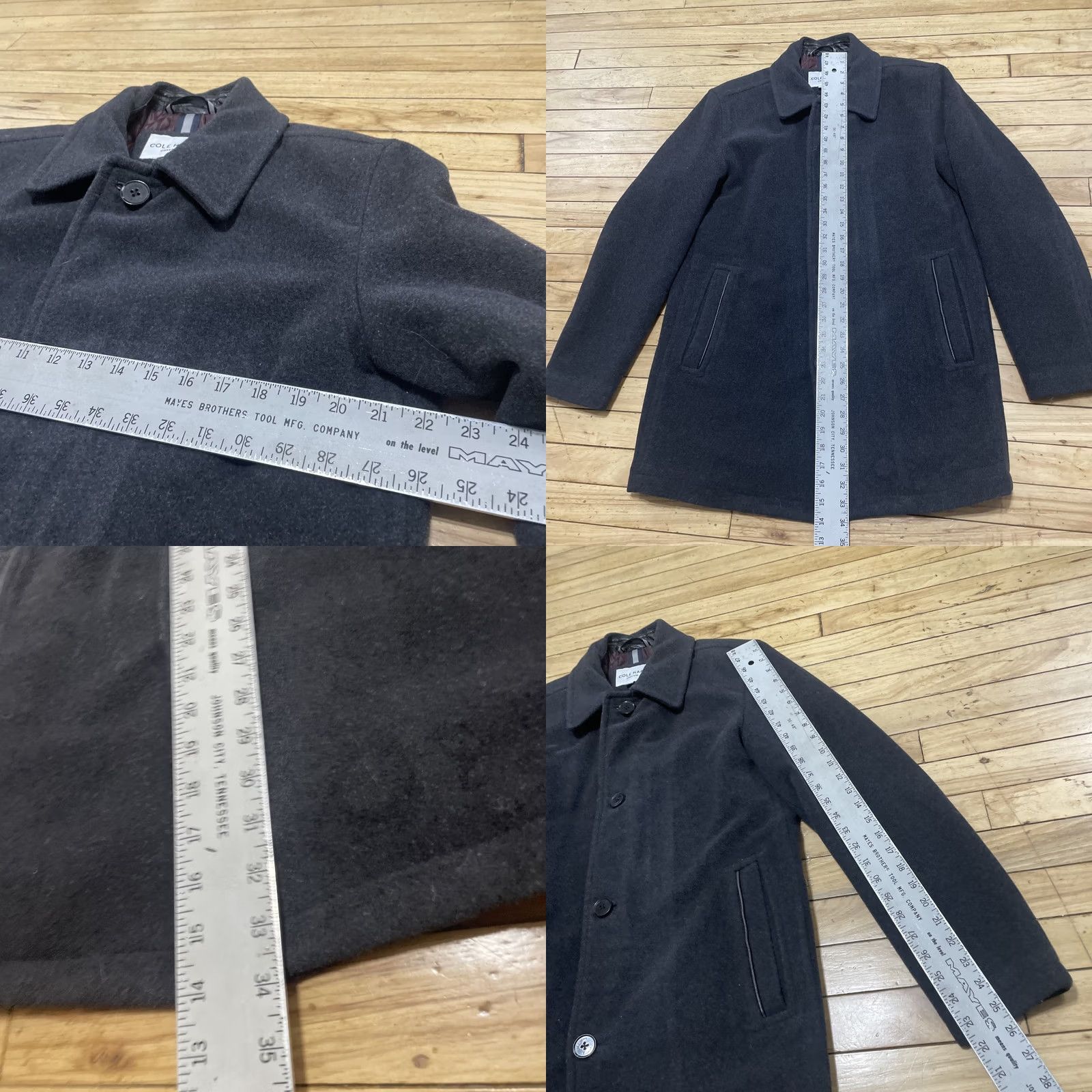 Cole Haan Cole Haan Signature Men M Classic Collared Wool Blend Car Coat Gray Charcoal Jacket Coat Size US M / EU 48-50 / 2 - 8 Thumbnail