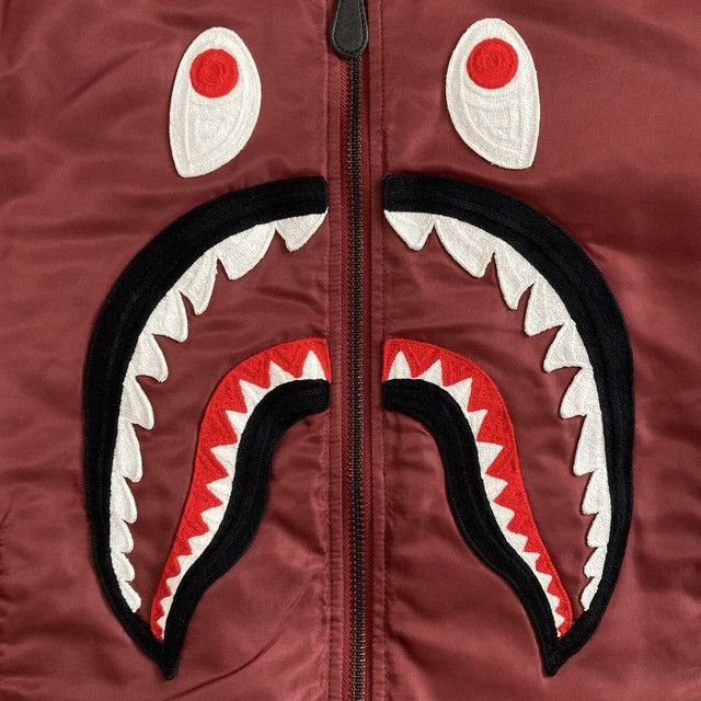 Bape BAPE SHARK MA-1 Bomber Jacket a bathing ape Dark Red Size US S / EU 44-46 / 1 - 2 Thumbnail