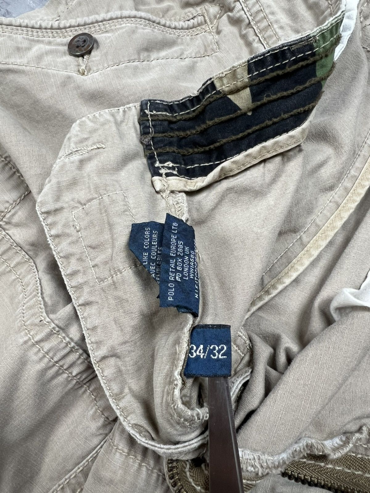 Polo Ralph Lauren × Vintage Polo Ralph Lauren Cargo Pants Mens 34x32 Beige RLPC Size US 34 / EU 50 - 14 Thumbnail