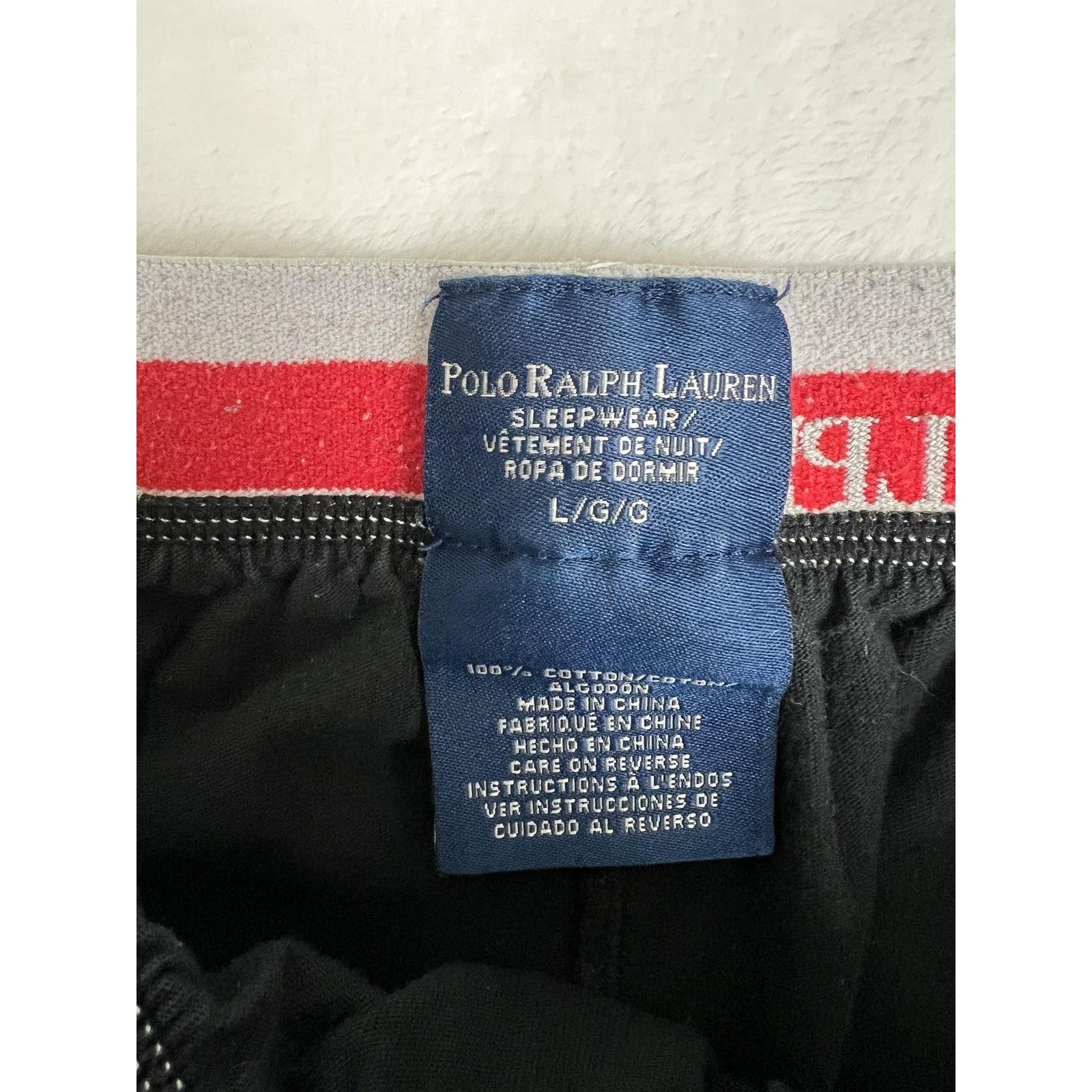 Polo Ralph Lauren Polo Ralph Lauren Sleepwear Pants Mens Large Black Red Logo Size US 34 / EU 50 - 5 Thumbnail