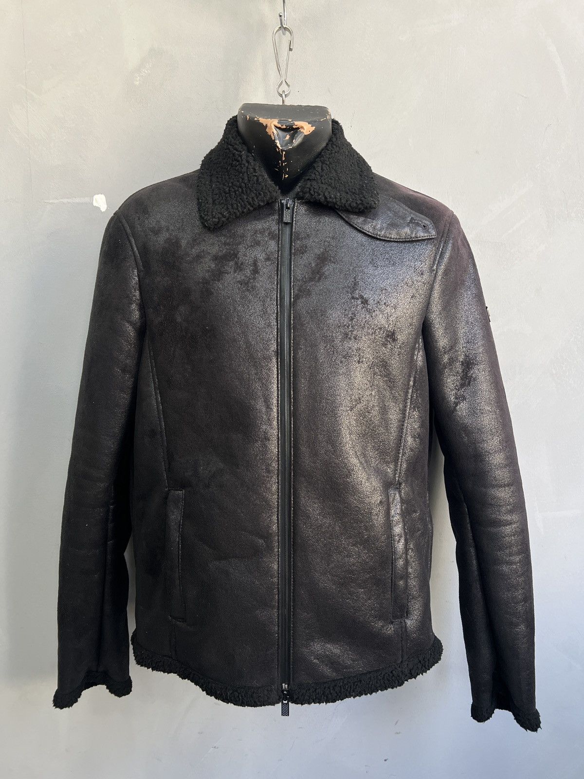 Armani Armani Exchange faux leather archive 2010 avant garde jacket Size US S / EU 44-46 / 1 - 1 Thumbnail