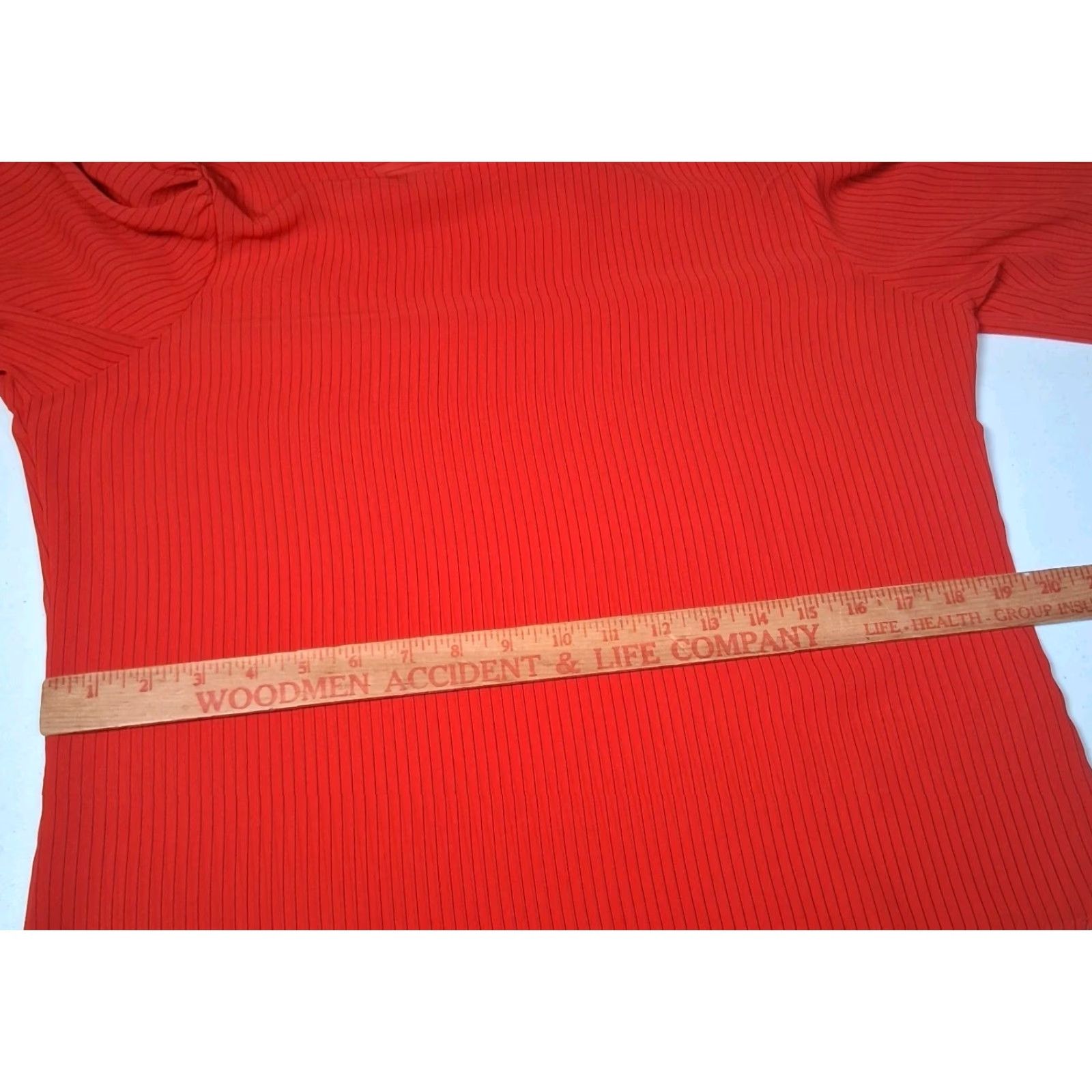 Vintage VINTAGE Paquette Blouse Shirts Women L Red Striped Semi-sheer Balloon Long Sleeve Button Round Neck 1980s Office Wear Size L / US 10 / IT 46 - 5 Thumbnail