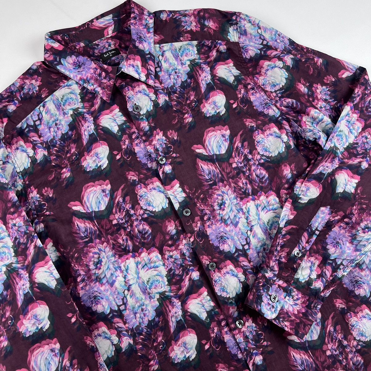 Paul Smith Paul Smith floral glitch print shirt Size US M / EU 48-50 / 2 - 2 Thumbnail