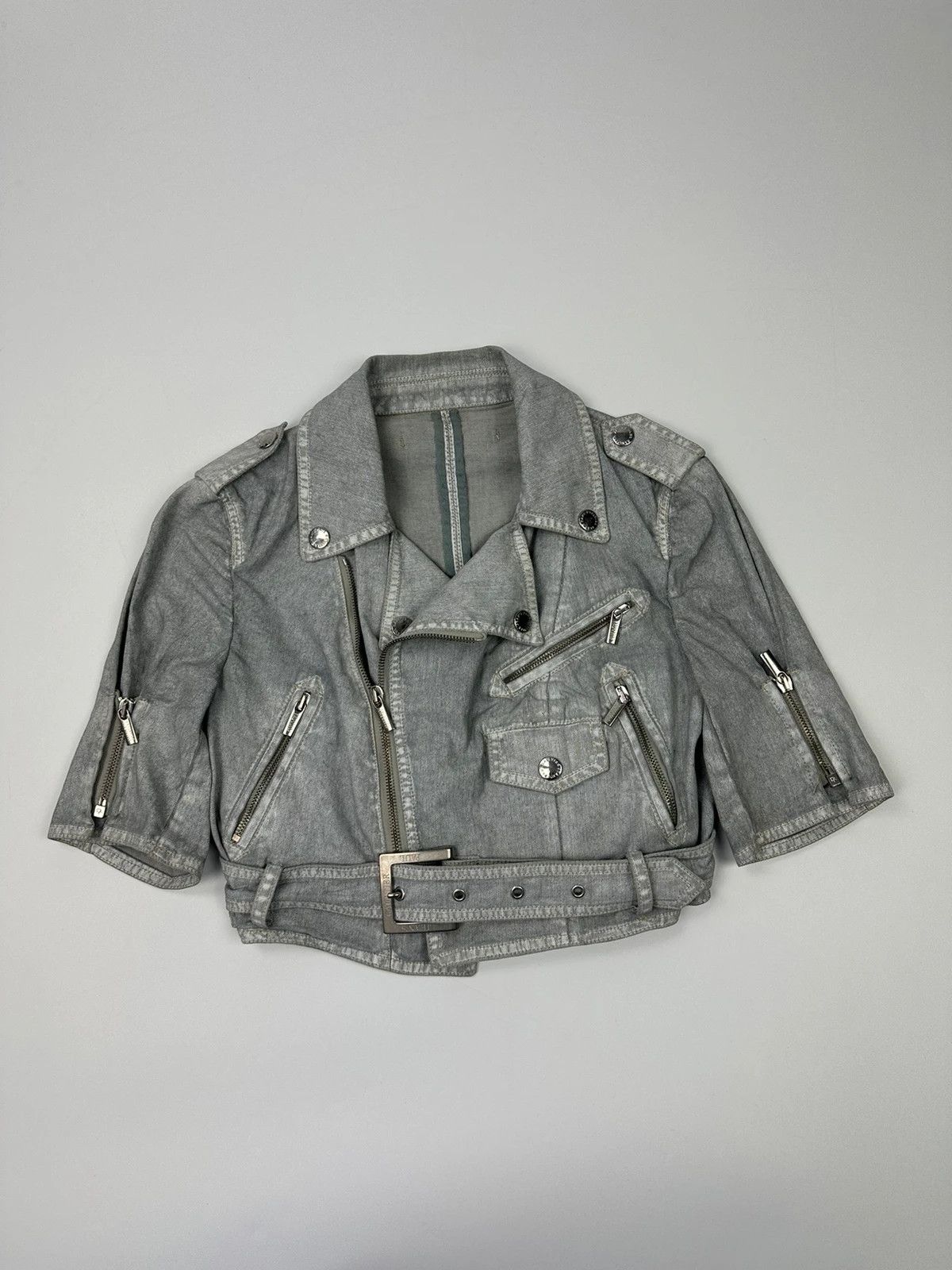 Jean Paul Gaultier Jean Paul Gautier 00’s Silver Short Crop Trench Coat Jacket Size M / US 6-8 / IT 42-44 - 1 Thumbnail