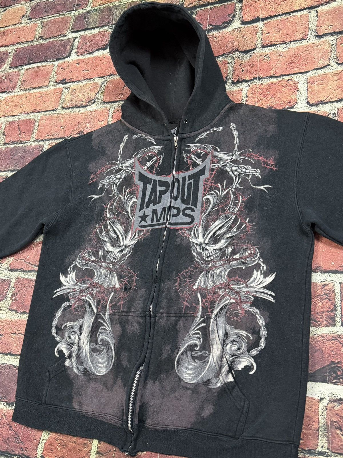 Tapout Y2K Vintage Tapout MPS Zip Up Hoodie Affliction MMA Elite Size US L / EU 52-54 / 3 - 7 Thumbnail