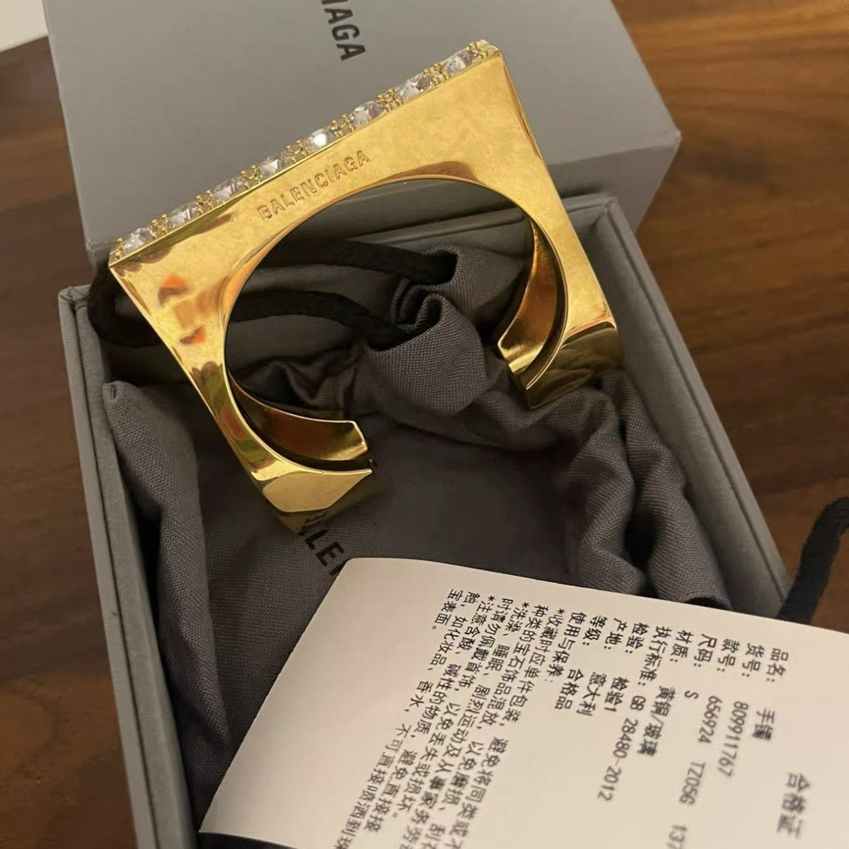 Balenciaga Bracelet gold in metal