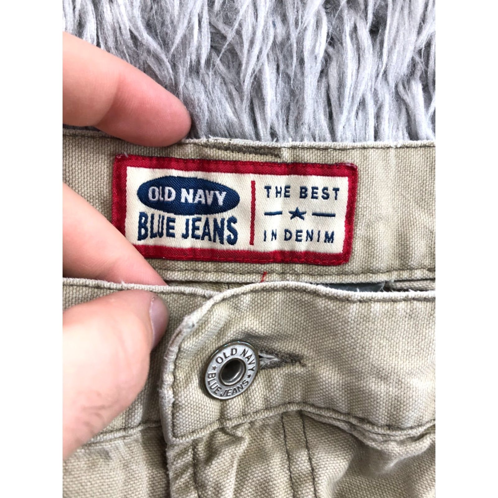 Old Navy Old Navy Canvas Carpenter Shorts Mens Size 38 Mid Rise Medium Wash Beige Size US 38 / EU 54 - 7 Thumbnail