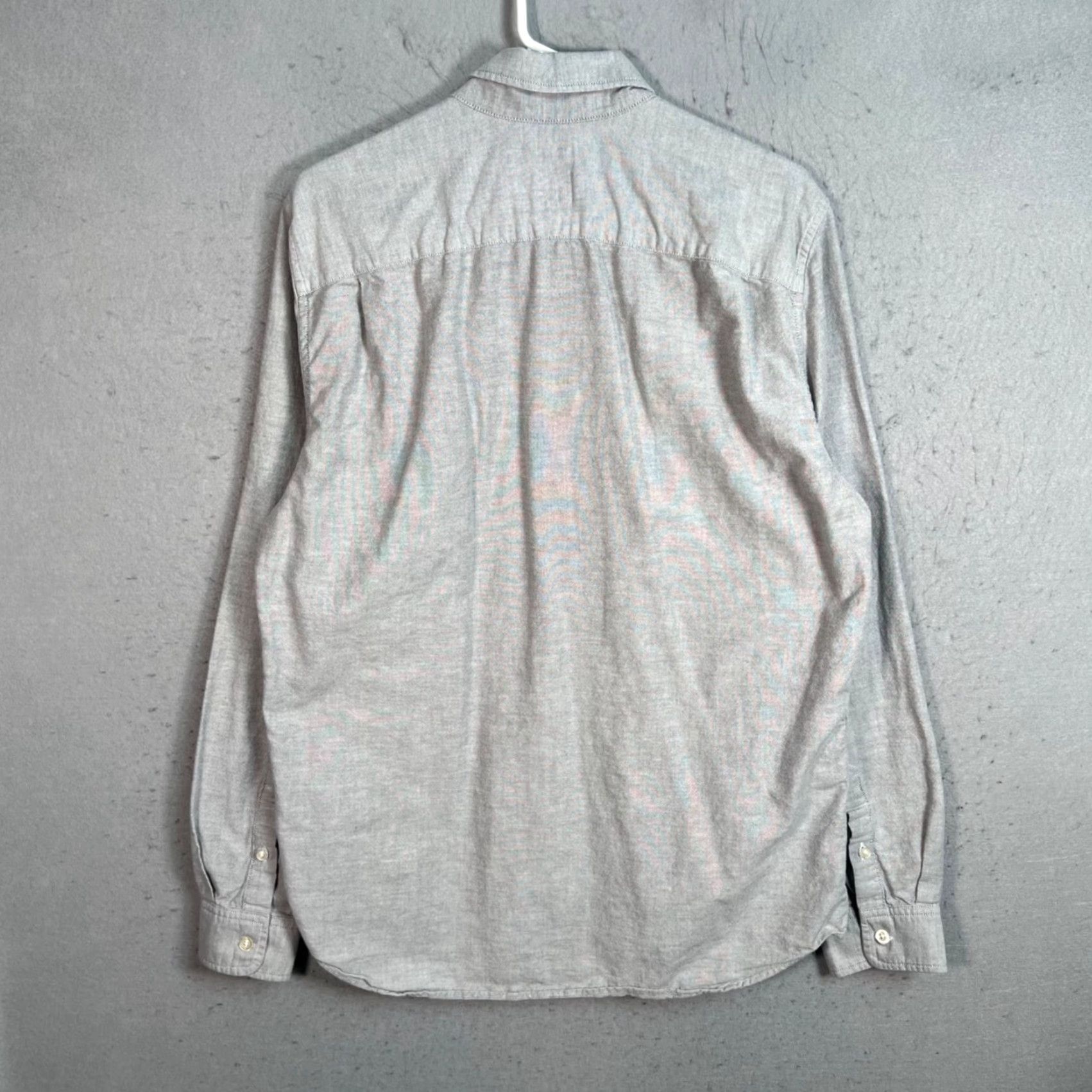 Gap Gap Mens Size Large Long-Sleeve Slim Fit Stretch Shirt Light Gray Size US L / EU 52-54 / 3 - 2 Thumbnail