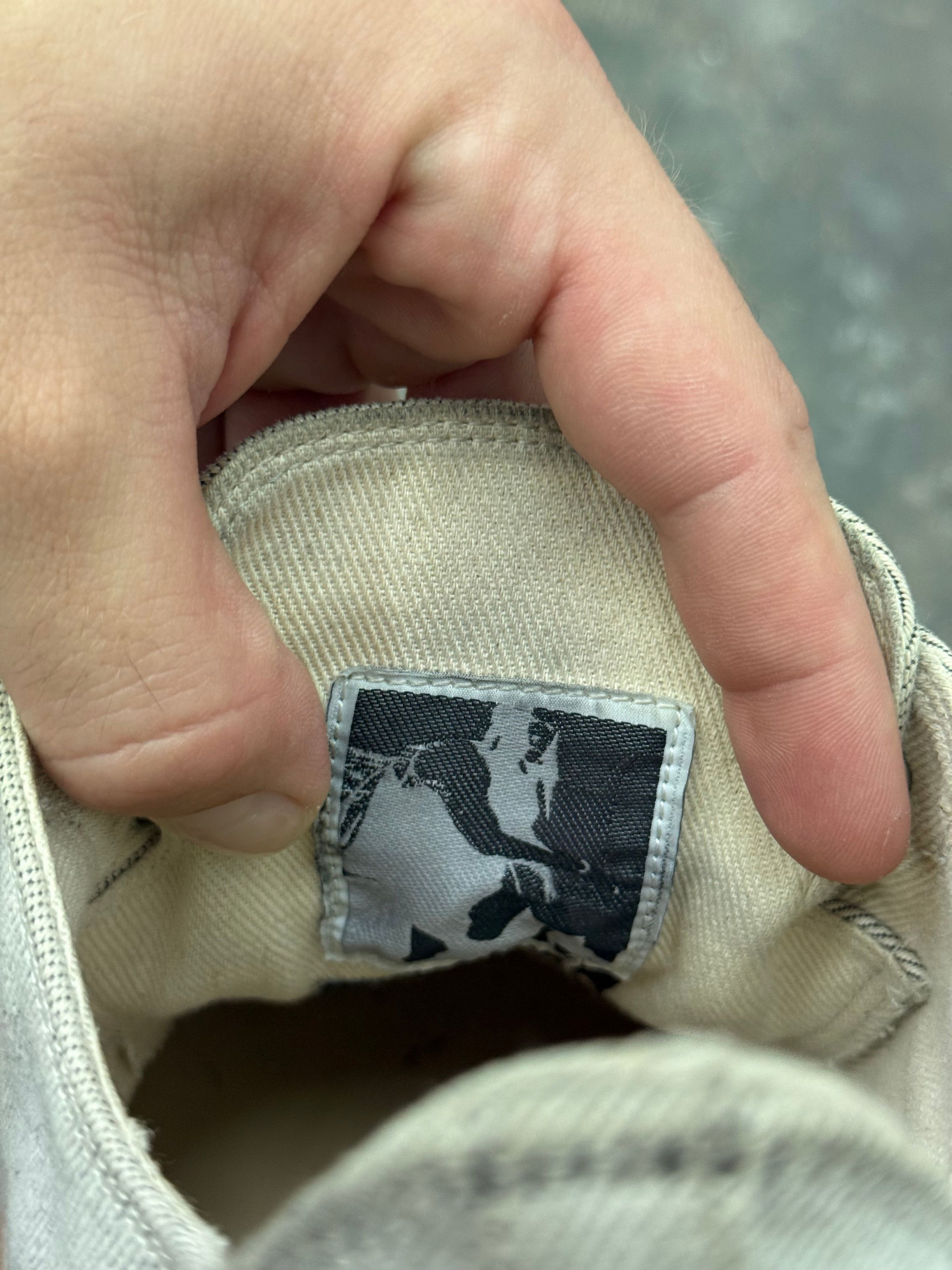Rick Owens Drkshdw Rick Owens DRKSHDW Cream Ramone Sneakers - Size 44 (US 11) Size US 11 / EU 44 - 5 Thumbnail