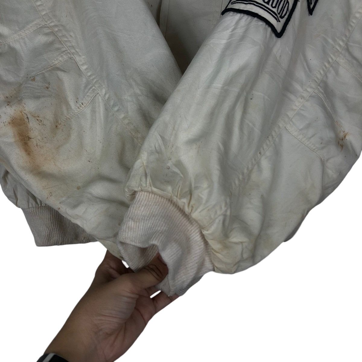 Japanese Brand 🔥Vintage Bomber Jacket Biker Union Made Japan Big Logo Size US M / EU 48-50 / 2 - 18 Thumbnail