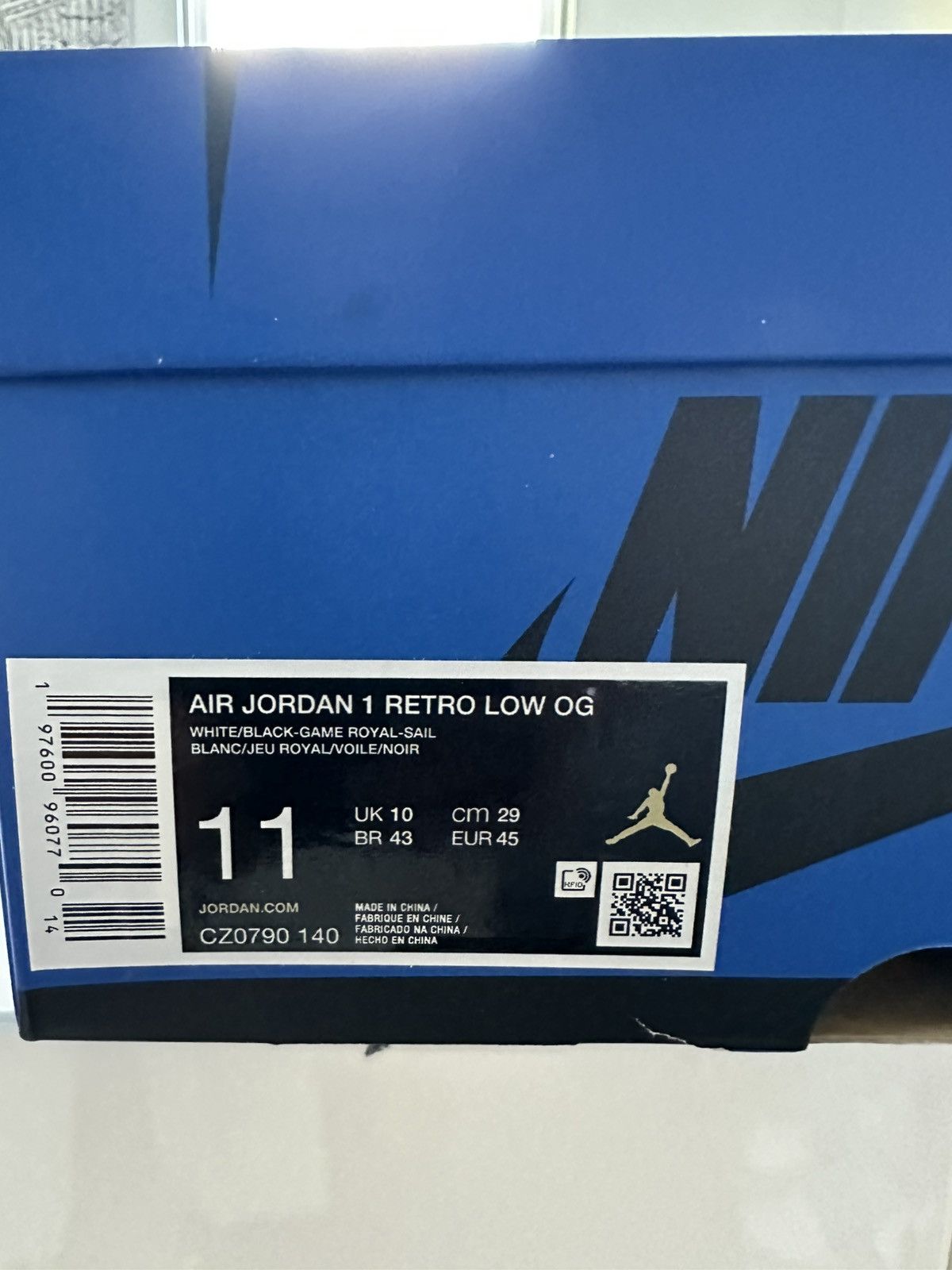 Nike Nike Air Jordan 1 Retro Low OG Game Royal Size US 11 / EU 44 - 5 Thumbnail
