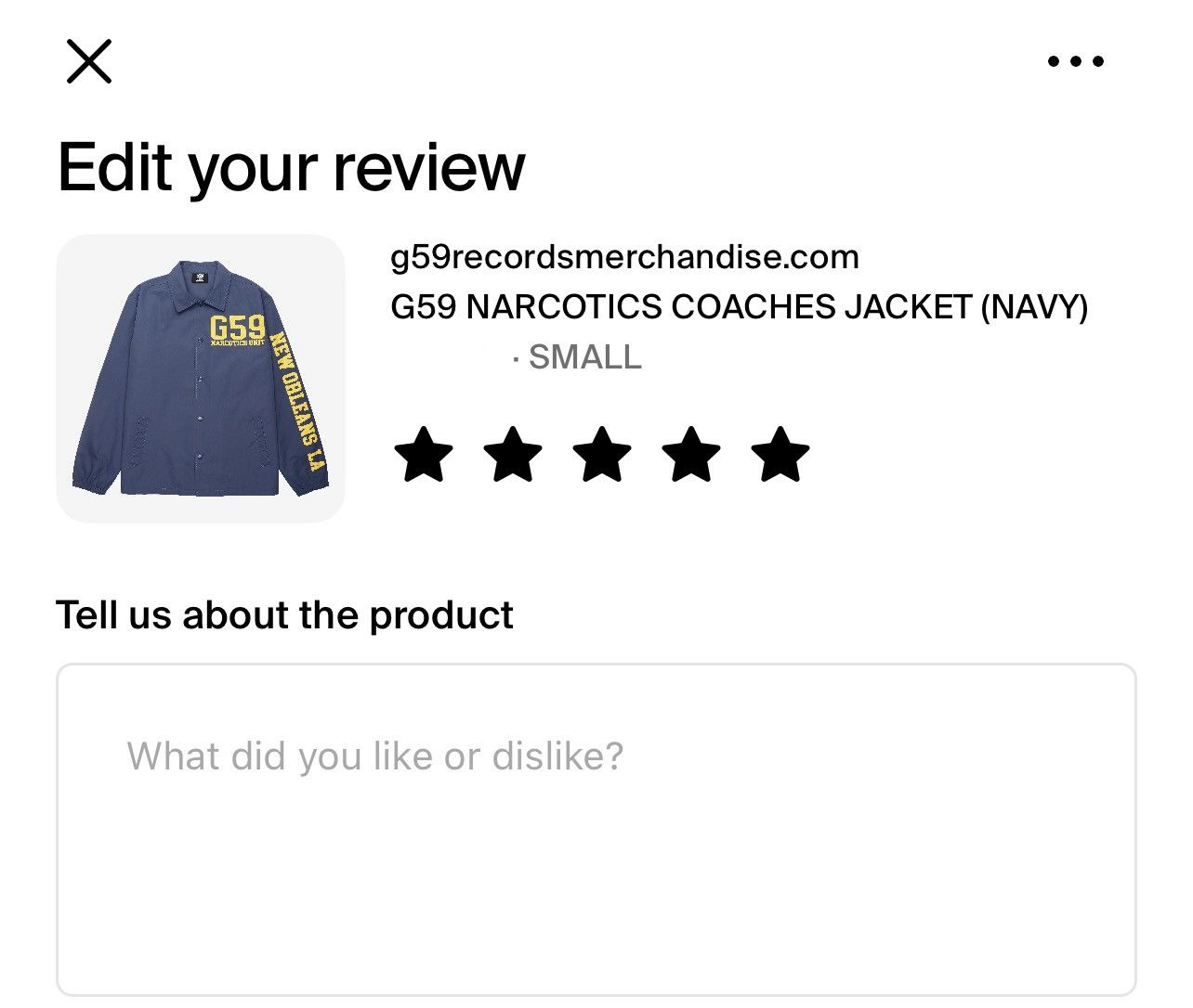 G59 Records G59 Narcotics coaches Jacket Size US S / EU 44-46 / 1 - 7 Thumbnail