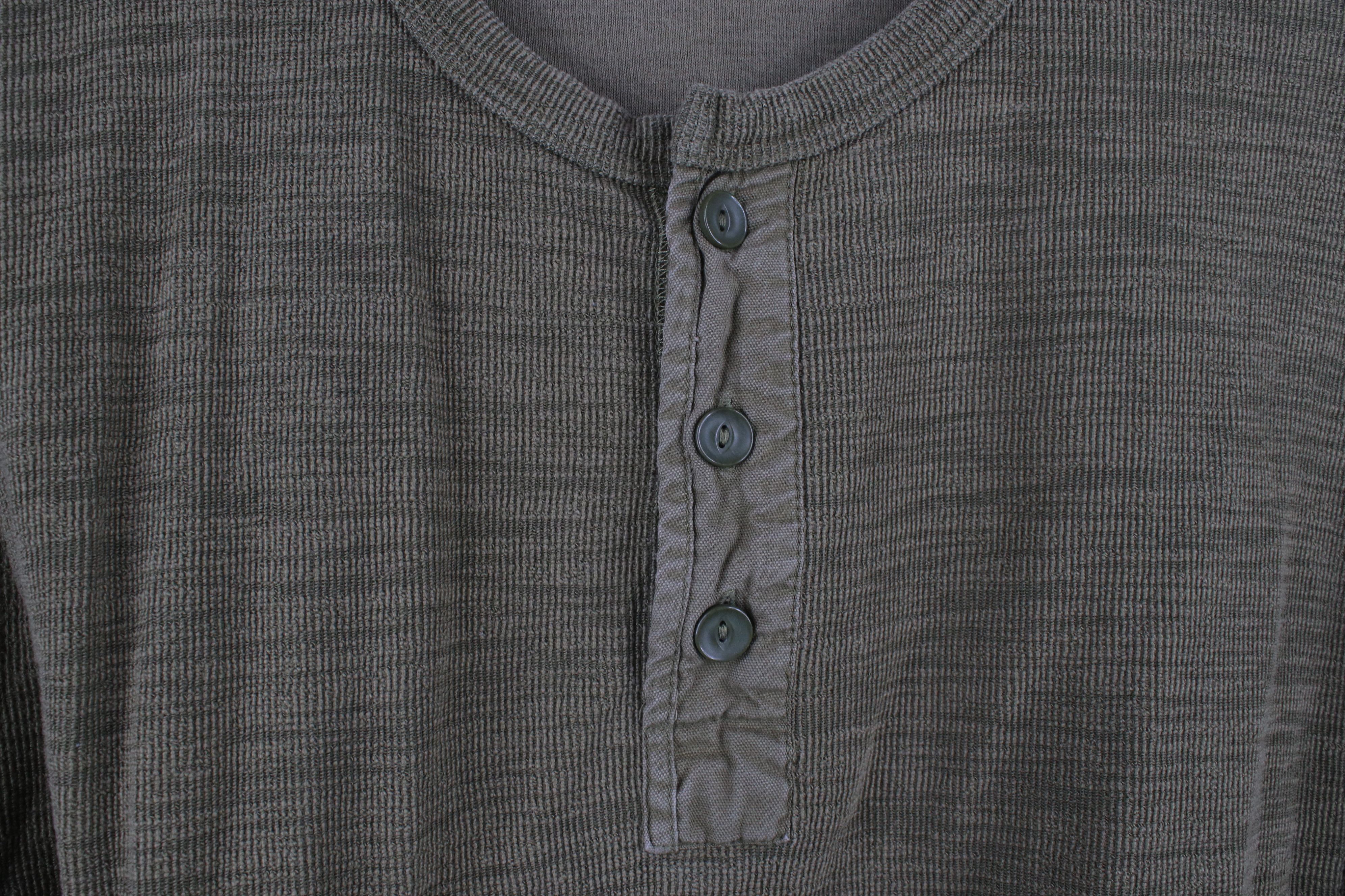 Vintage Vintage 90s Y2K Streetwear Ribbed Long Sleeve Henley T-Shirt Size US L / EU 52-54 / 3 - 6 Thumbnail