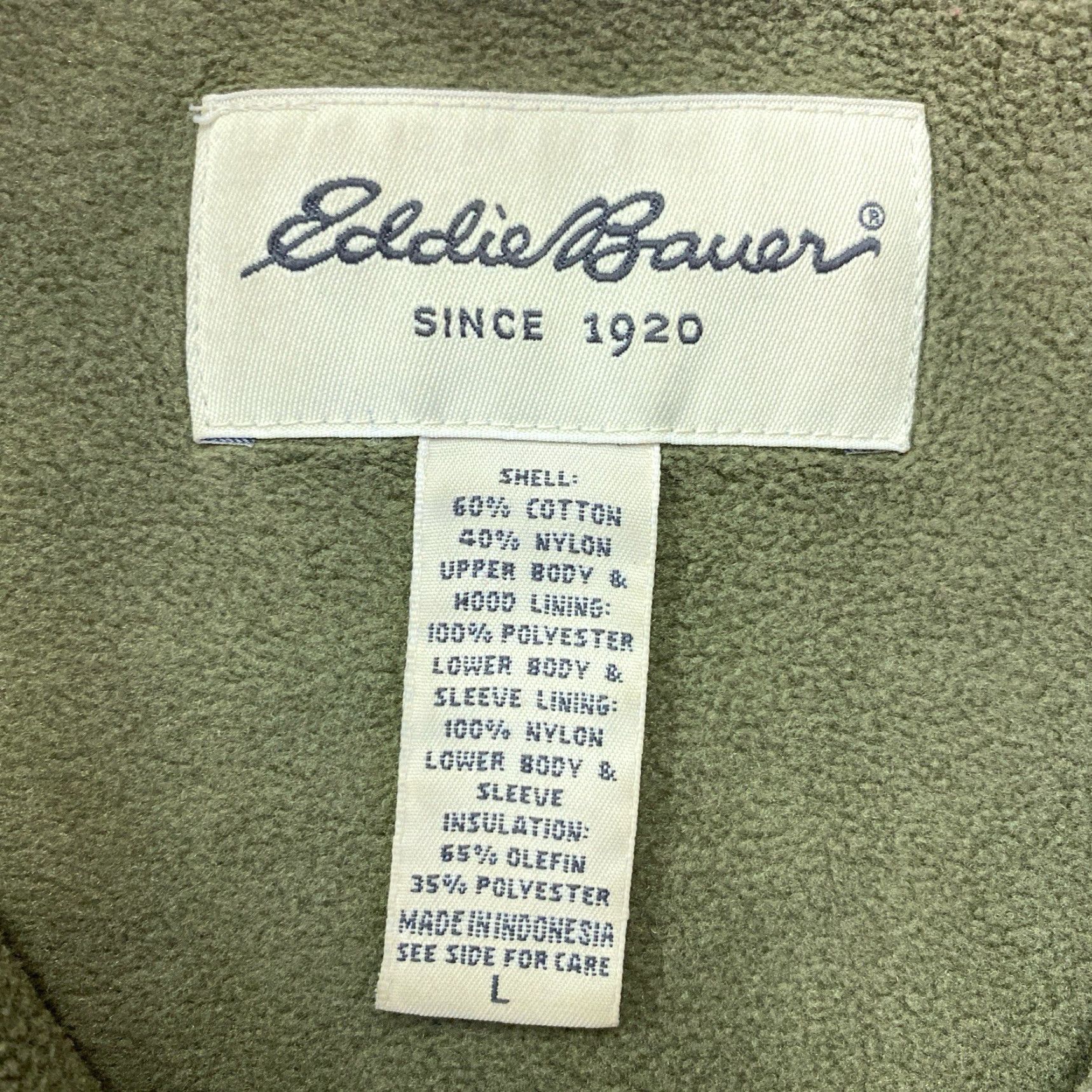 Eddie Bauer VINTAGE Eddie Bauer Zip Up Jacket L Navy? Green Beige Size US L / EU 52-54 / 3 - 3 Thumbnail