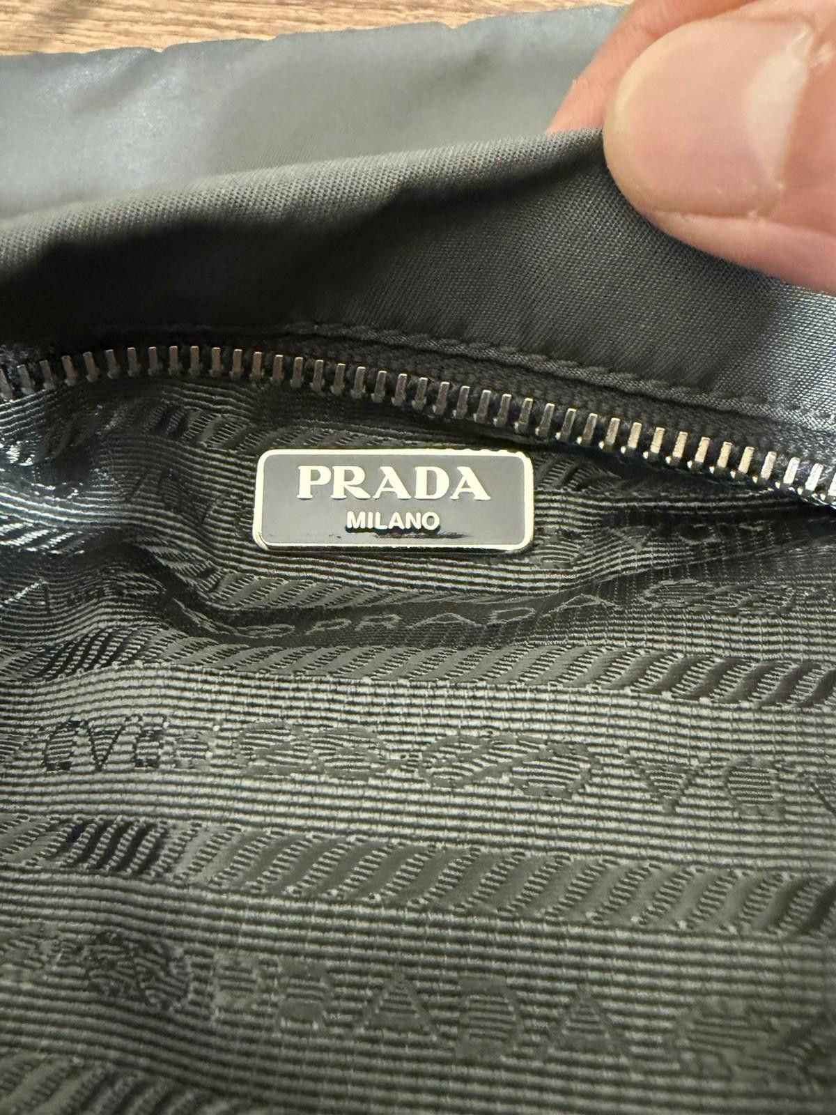 Prada Prada Tessuto Gray Nylon Tattoo Heart Gem Stud Shoulder Bag Size ONE SIZE - 12 Thumbnail