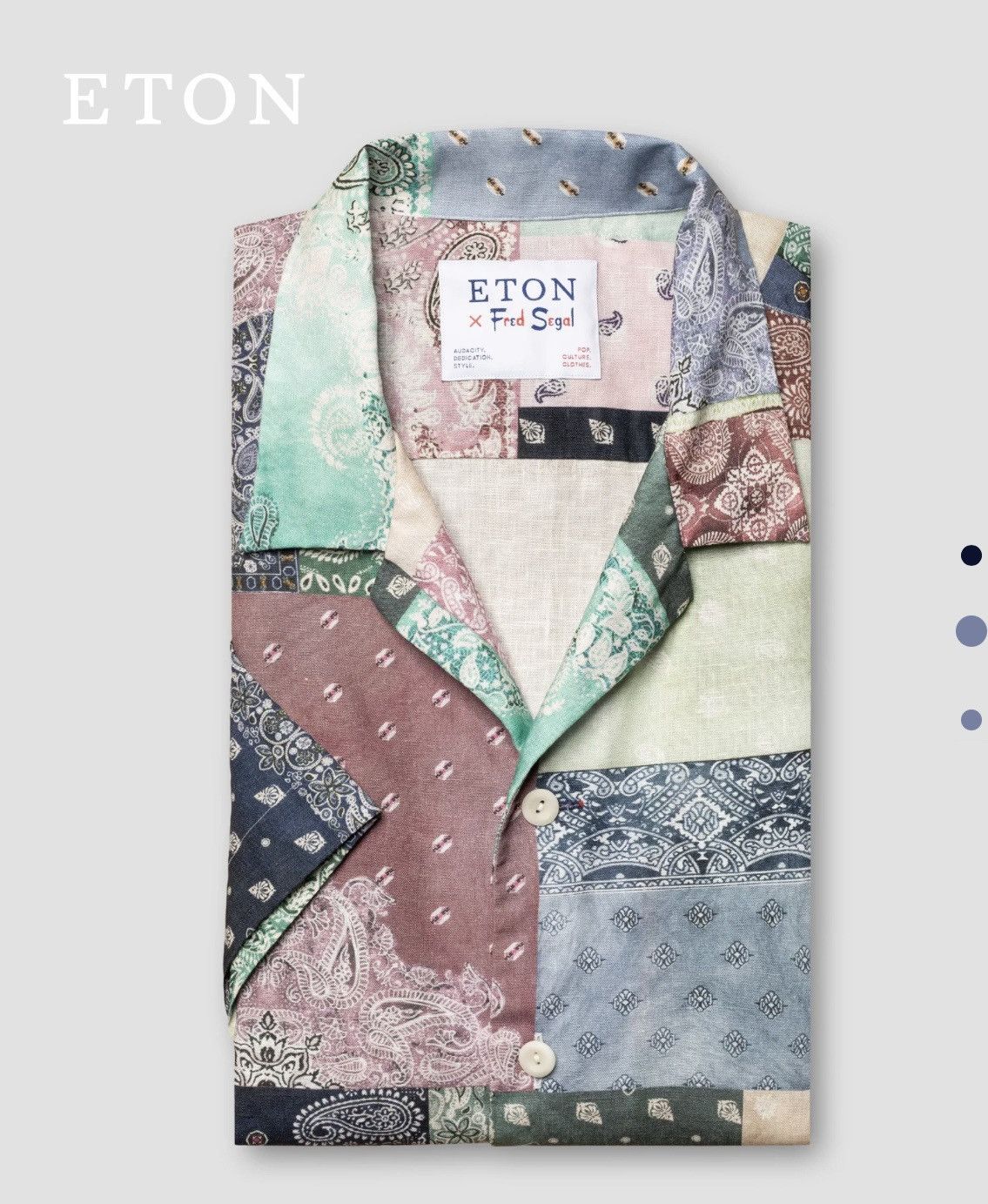 Eton × Fred Segal Patchwork Bandana Linen Resort Shirt Size US XXL / EU 58 / 5 - 1 Thumbnail