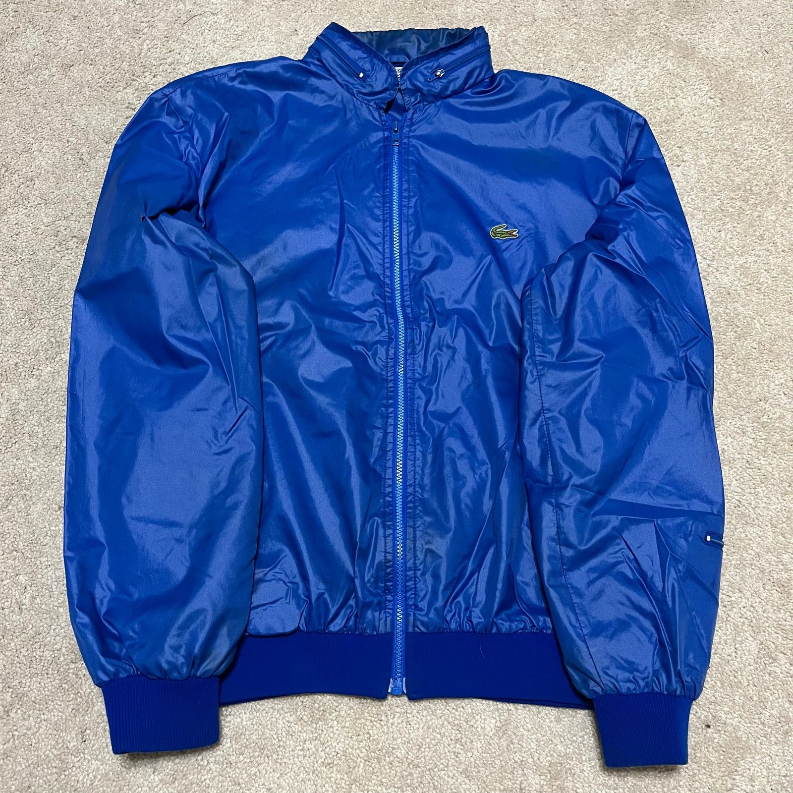Izod Vintage Izod Lacoste Blue Nylon Bomber Jacket Large Size US L / EU 52-54 / 3 - 1 Thumbnail