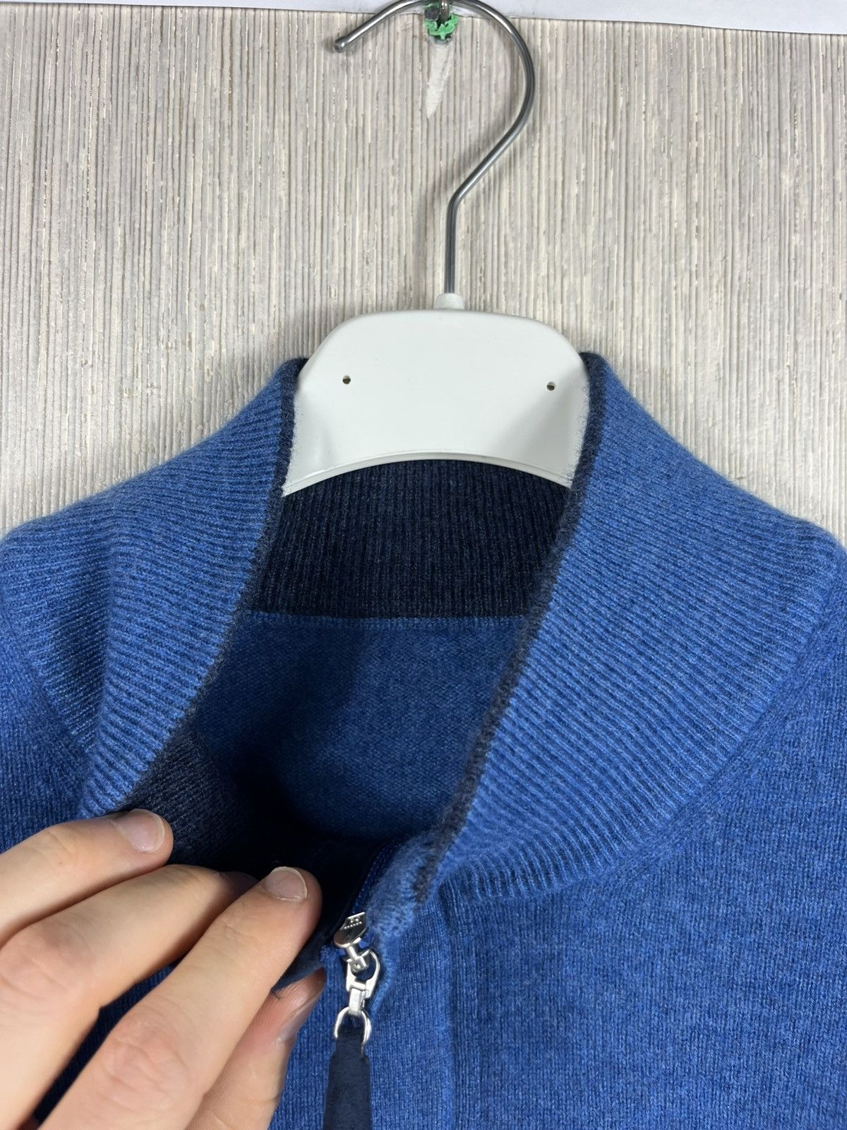 Gran Sasso Gran Sasso wool cashmere half zip sweater alcantara luxury Size US L / EU 52-54 / 3 - 17 Thumbnail