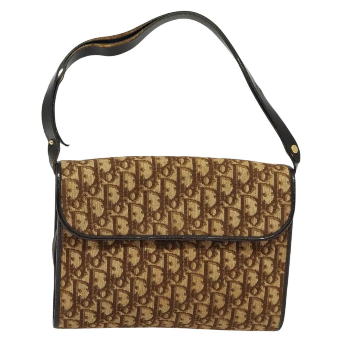 Dior DIOR Trotter Canvas Shoulder Bag Brown Gold Size ONE SIZE - 2 Thumbnail
